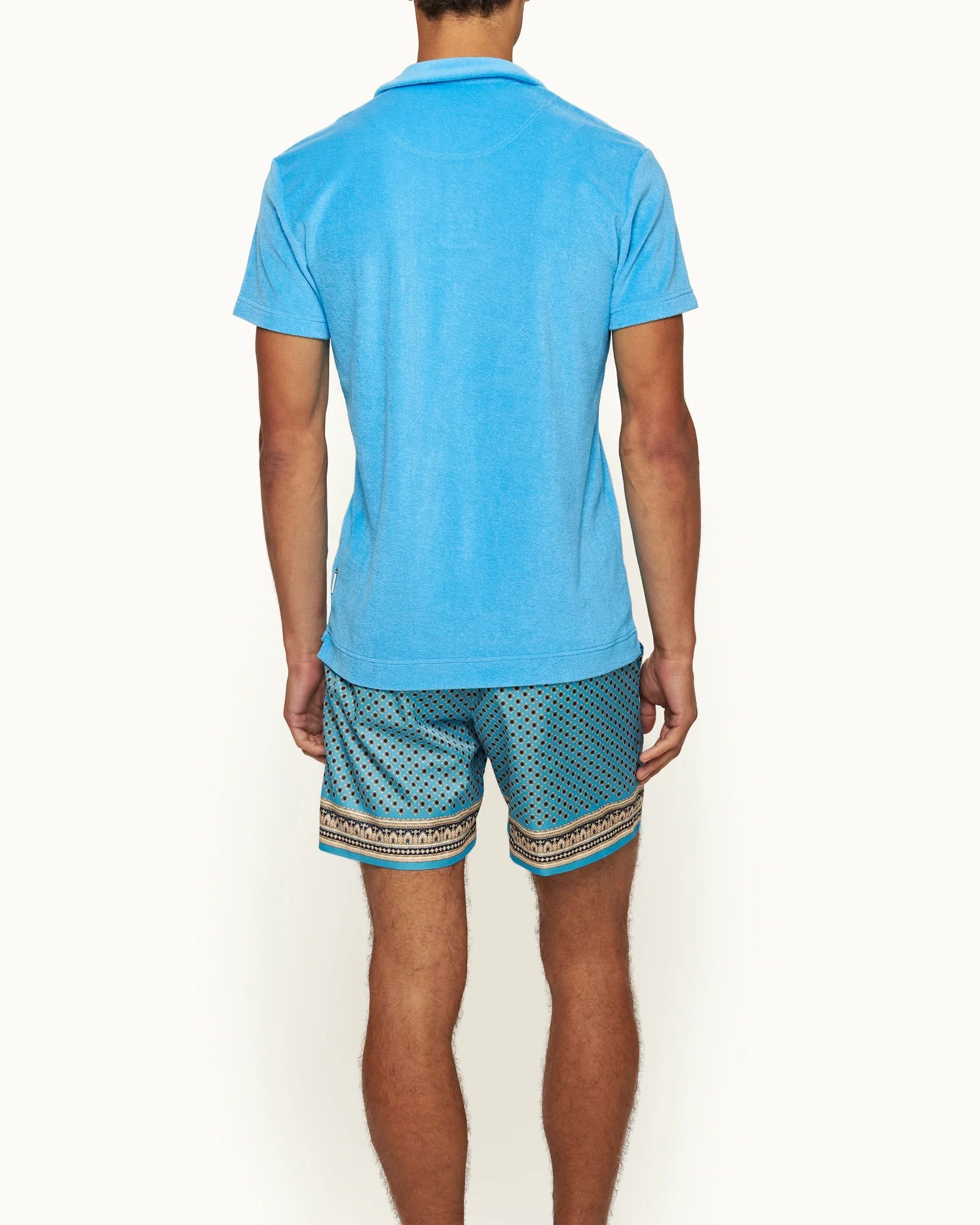 Terry Toweling Polo Aqua - 3