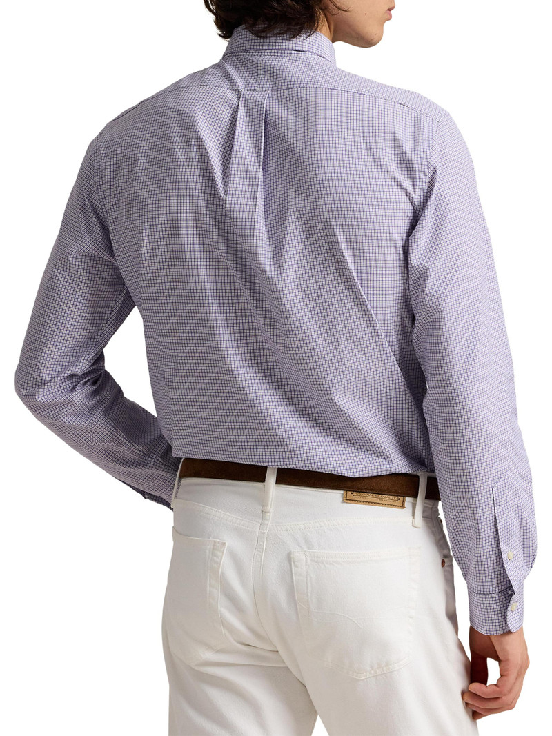 Men's Checked Poplin Classic-Fit Shirt - Purple Navy Multi 3