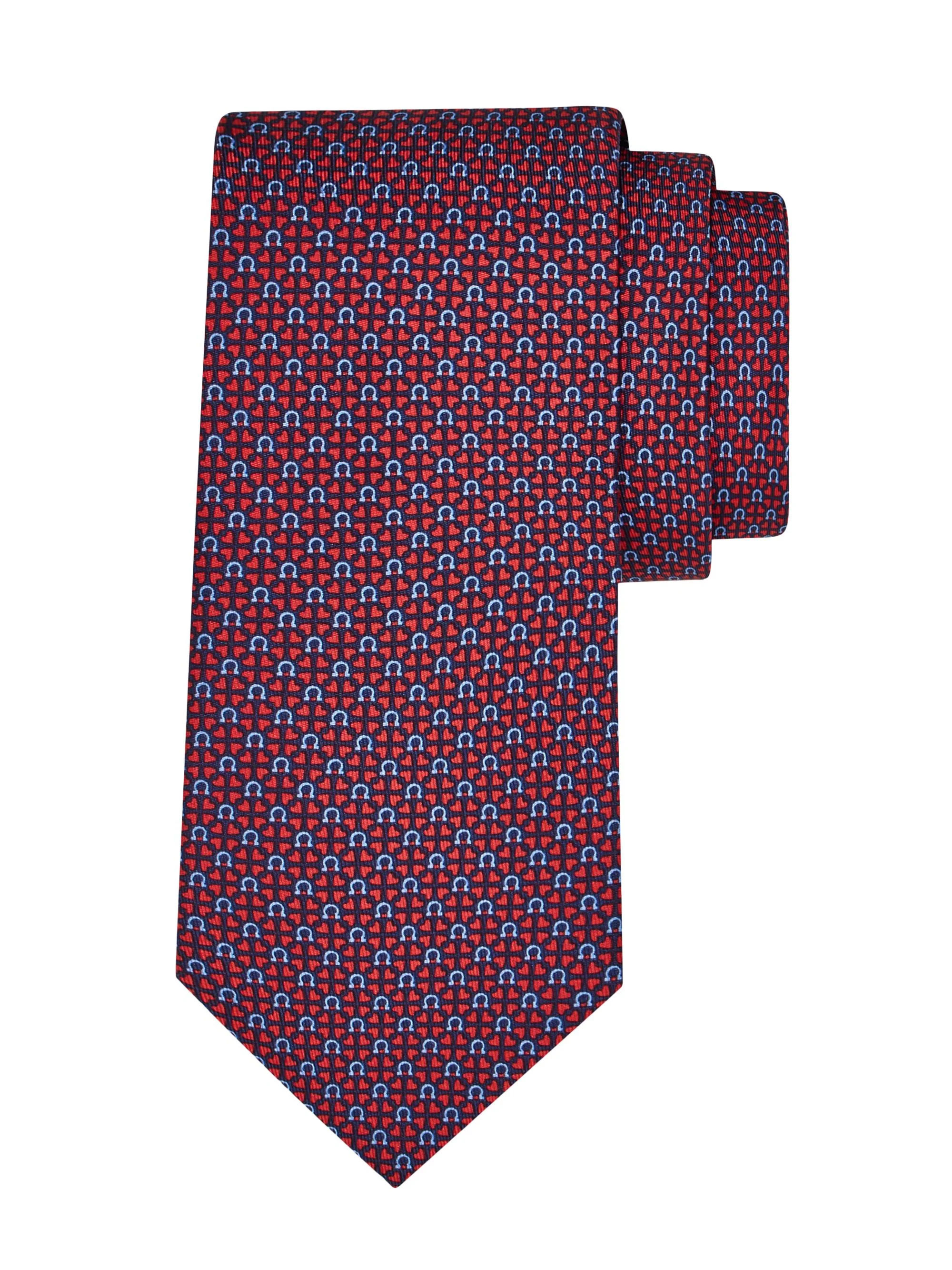 Men's Ada Gancio Woven Silk Tie - Blue Scuro Rosso - 1