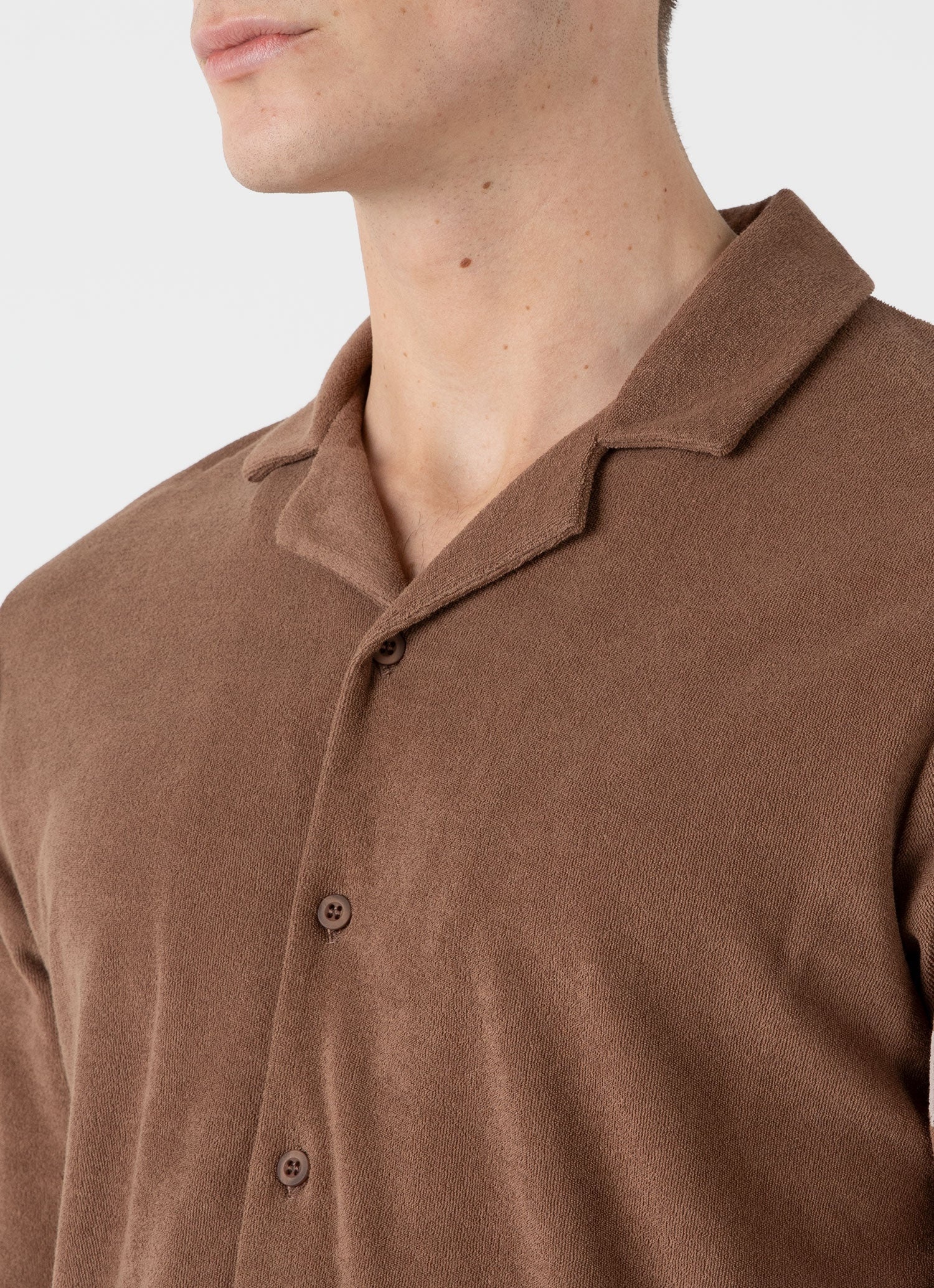 Towelling Camp Collar Shirt - 6