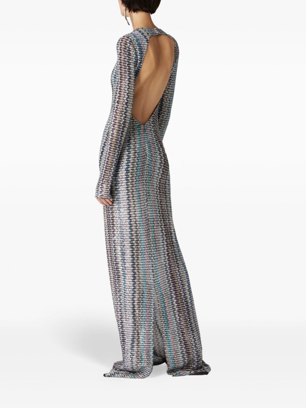 cut out-detail sequinned dress - 3