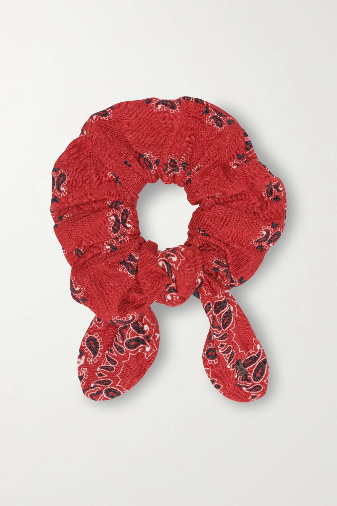 Paisley-print poplin hair tie - 1