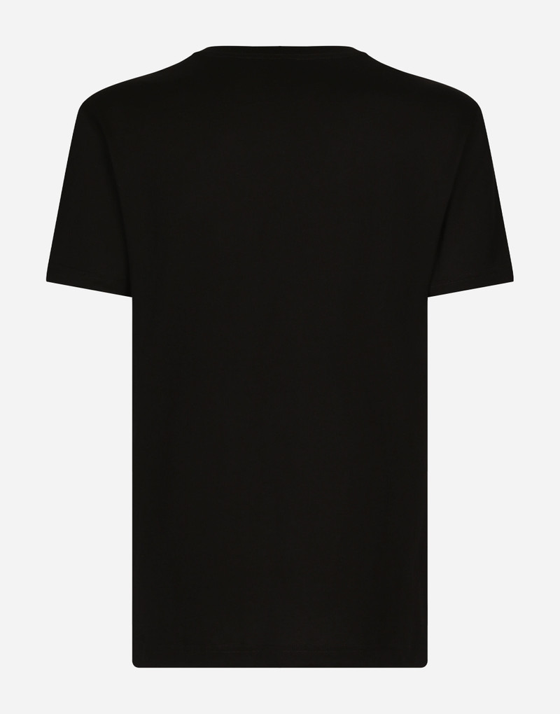 Dolce & Gabbana Cotton T-shirt with Dolce&Gabbana logo print outlook