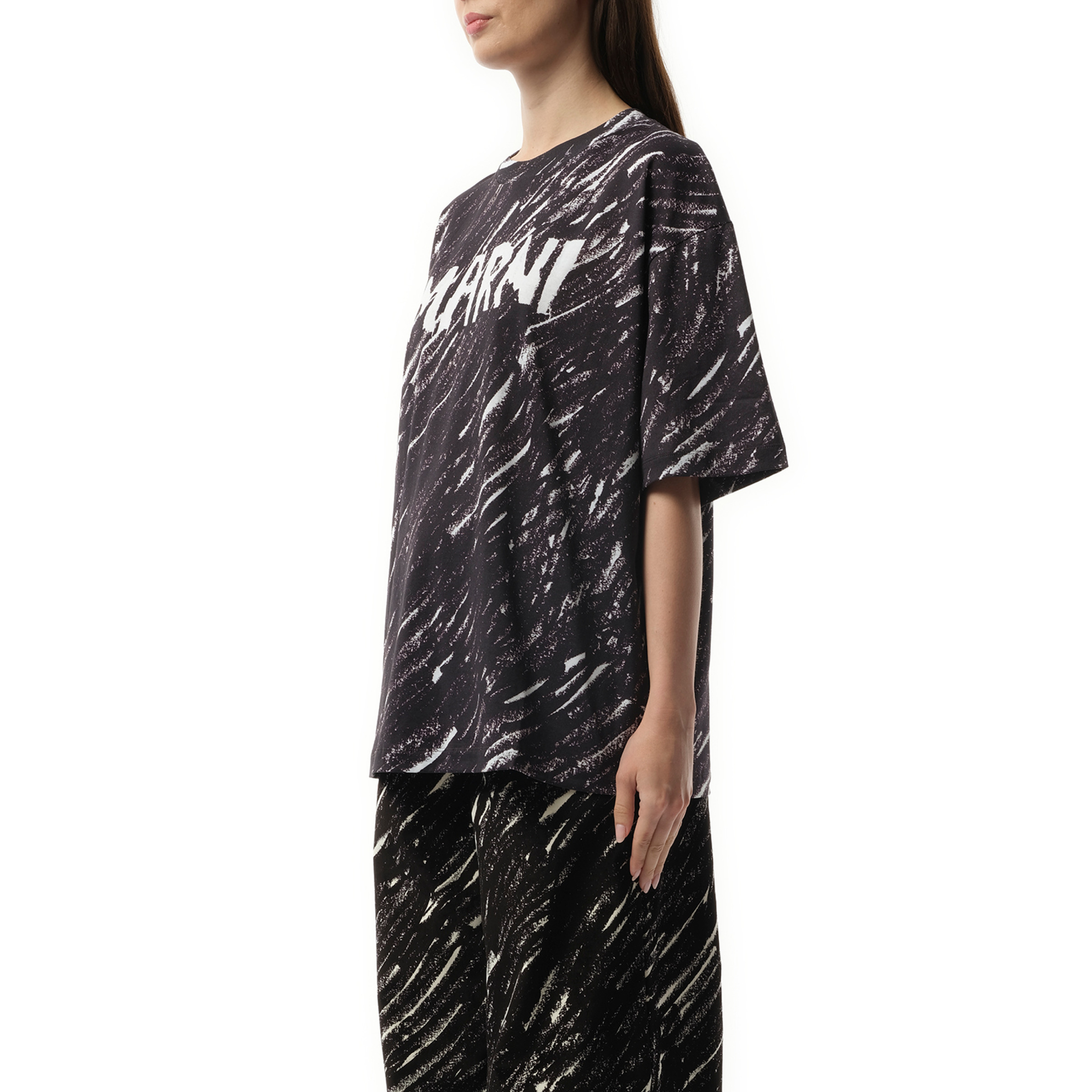 Scribbled Logo T-Shirt in Black - 5