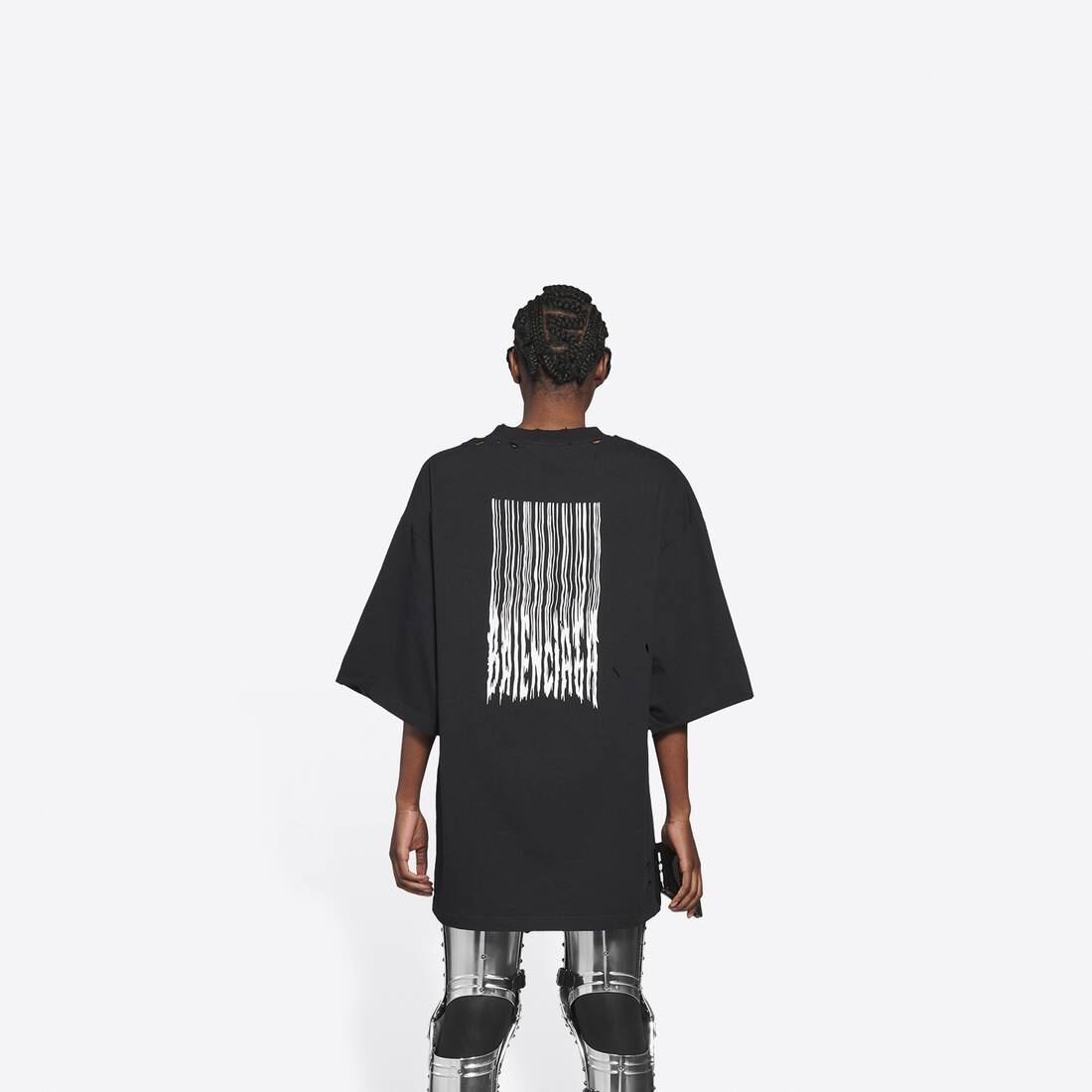 Barcode Wide Fit T-shirt  in Black - 5