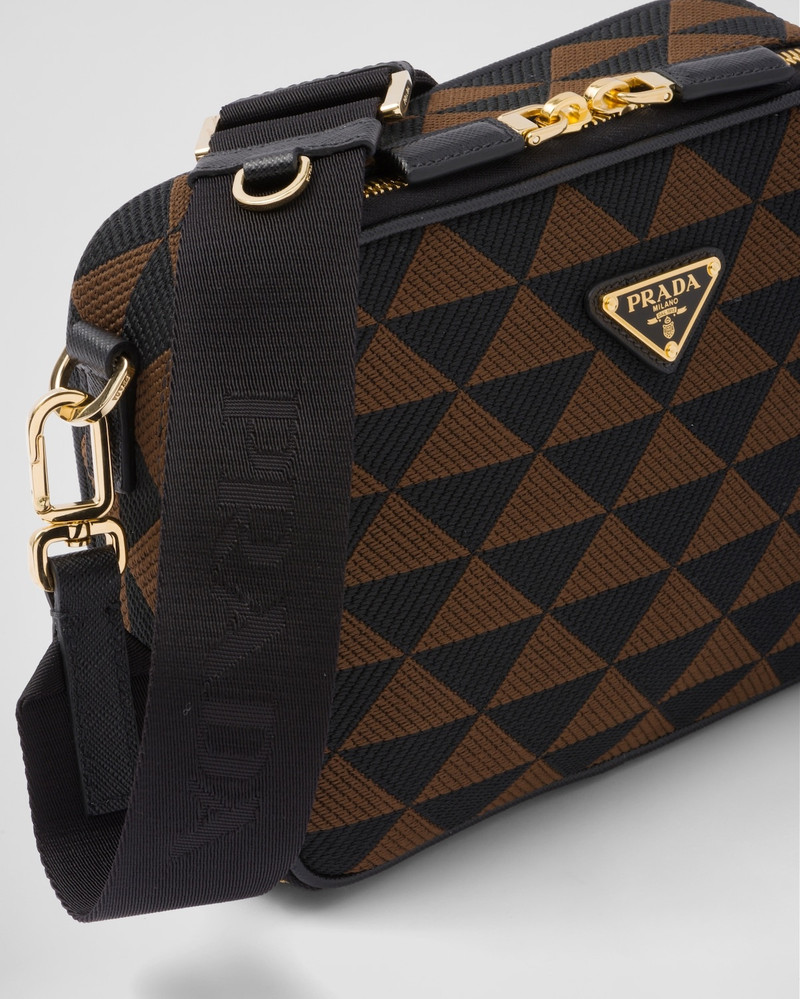 Prada Symbole embroidered fabric bag 6