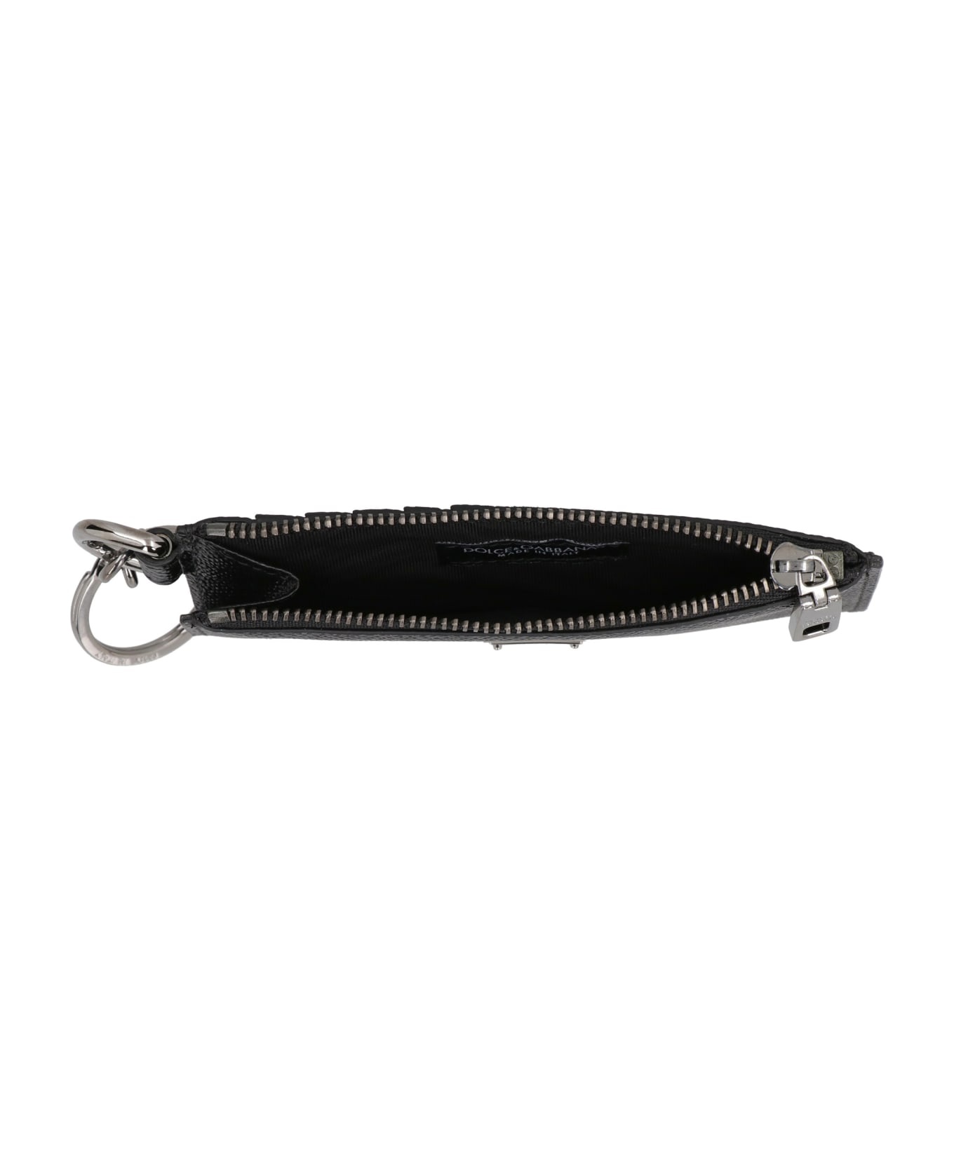 Calfskin Card Holder With Ring And Logo Tag - 4
