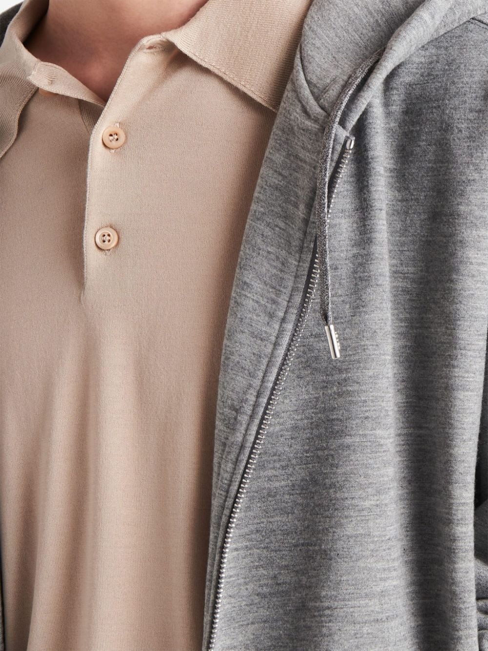 triangle-logo zip-up hoodie - 5
