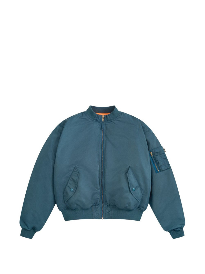 padded sleeve-pocket bomber jacket 1