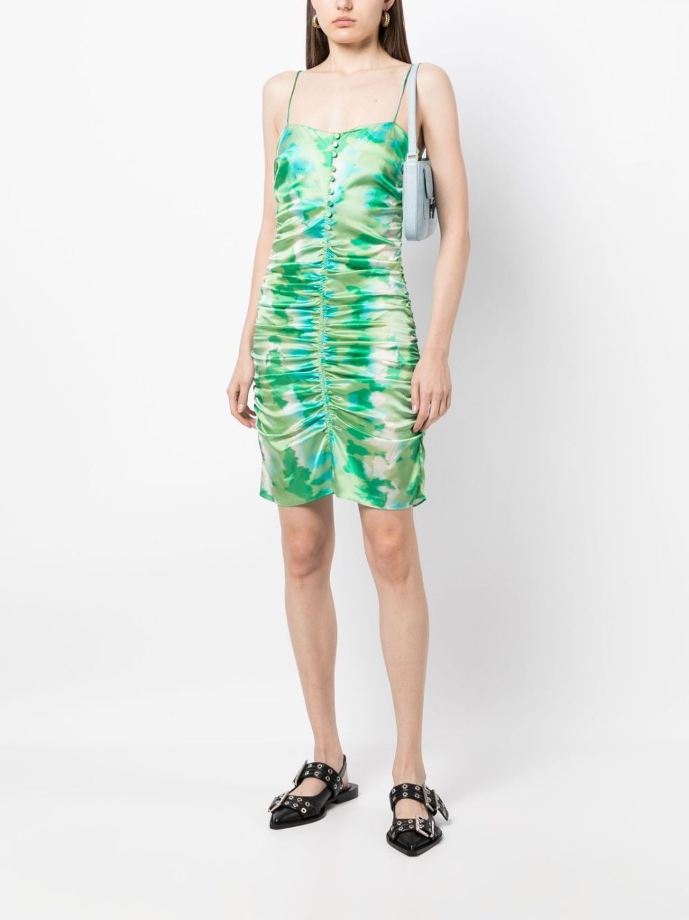 organic-silk ruched dress - 2