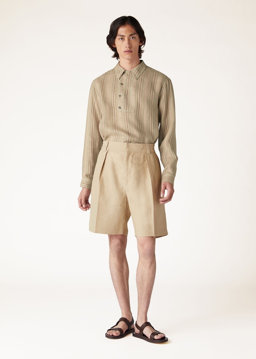 0118 Loro Piana リネンシャツ 42サイズ NEW Loro Piana Fine Dress Shirt! 18.5 38/39 e 46 Yellow
