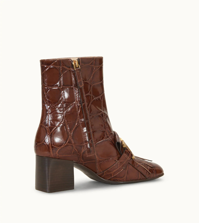 KATE ANKLE BOOTS IN LEATHER - BROWN 6
