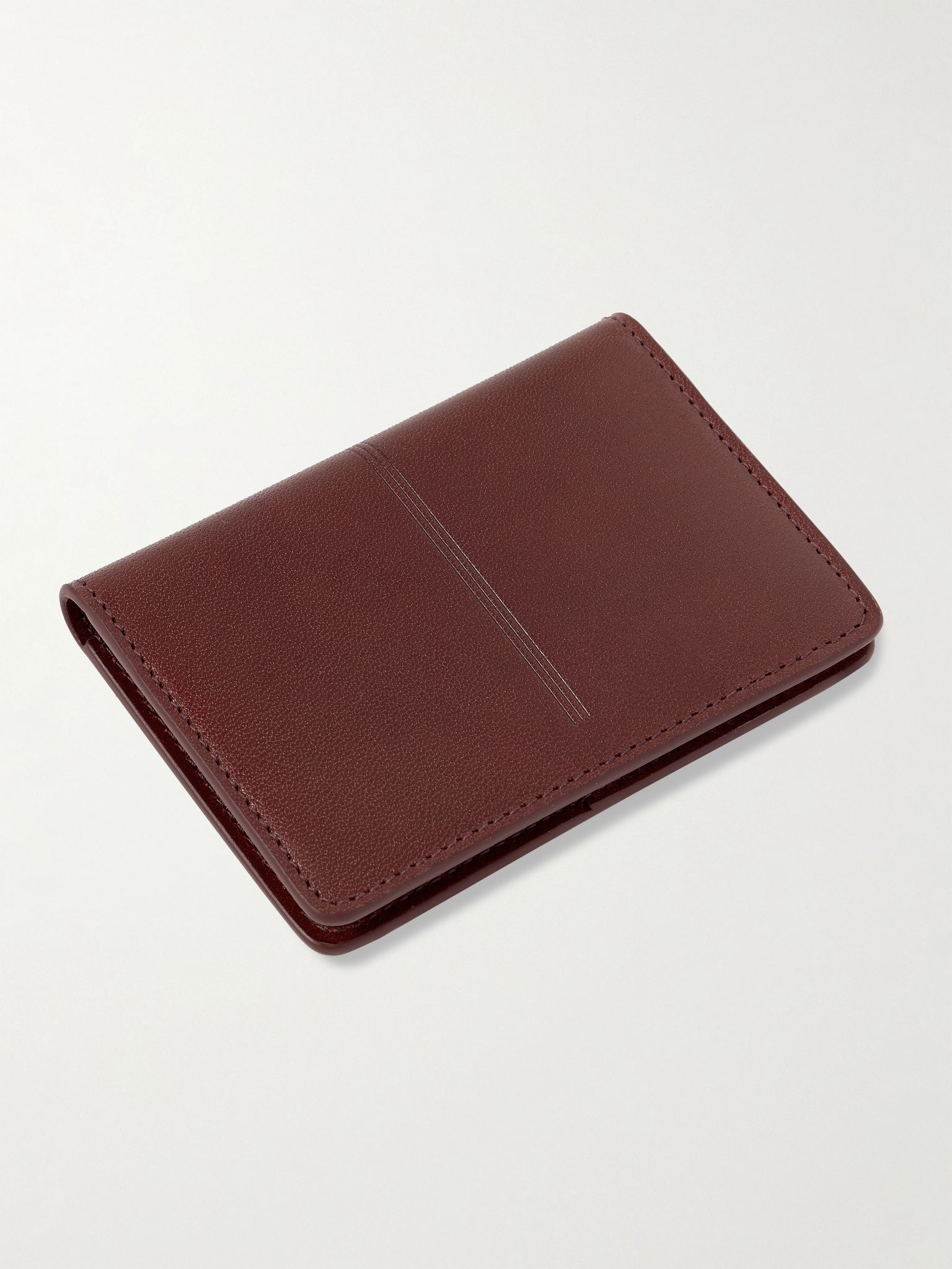 Cassandre Leather Bifold Wallet Burgundy - 2