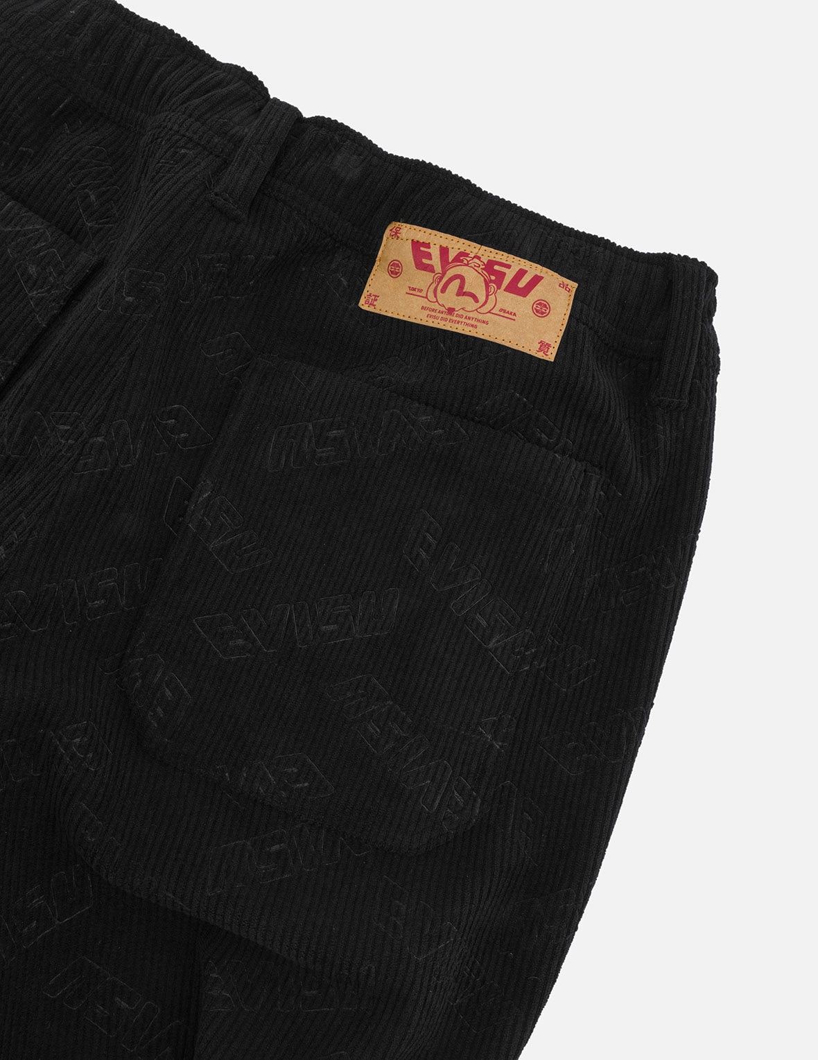 Allover Evisu Deboss Print and Seagull Embroidery Relax Fit Woven Joggers - 10