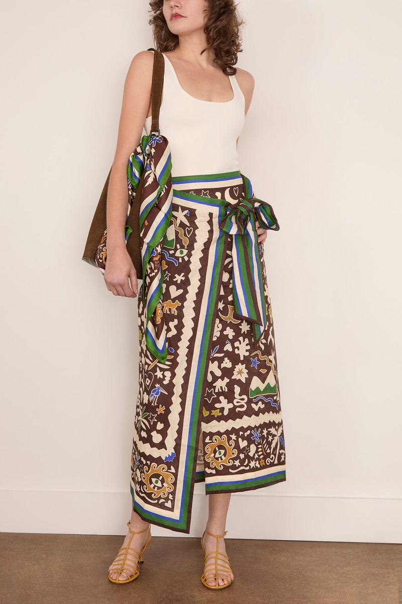 ALÉMAIS Maroc Wrapped Skirt in Multi outlook