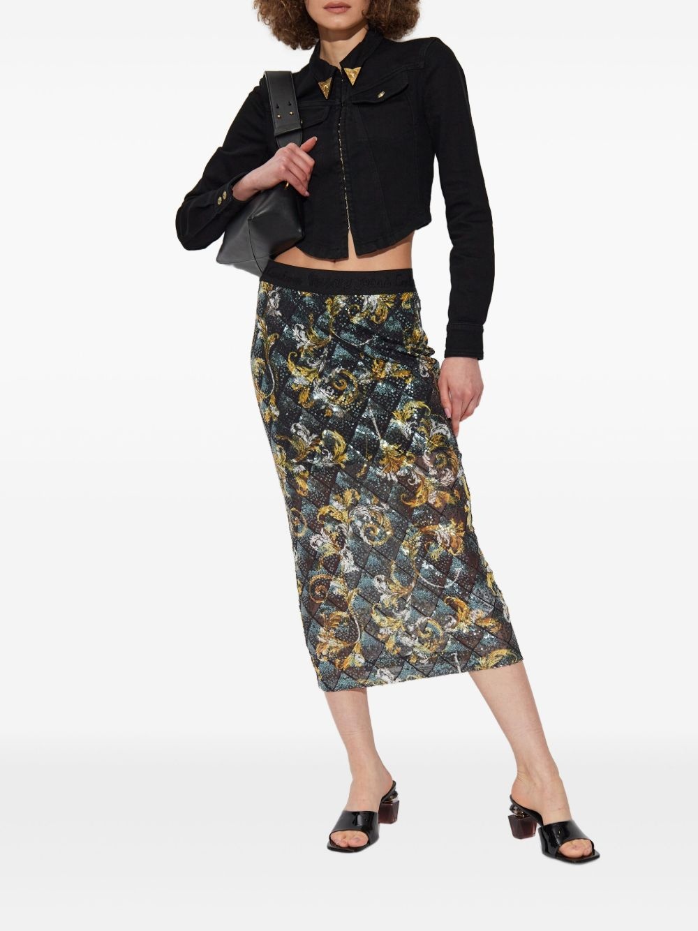sequin-embellished midi skirt - 2