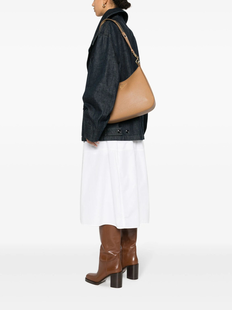Logo-embossed Leather Shoulder Bag 5