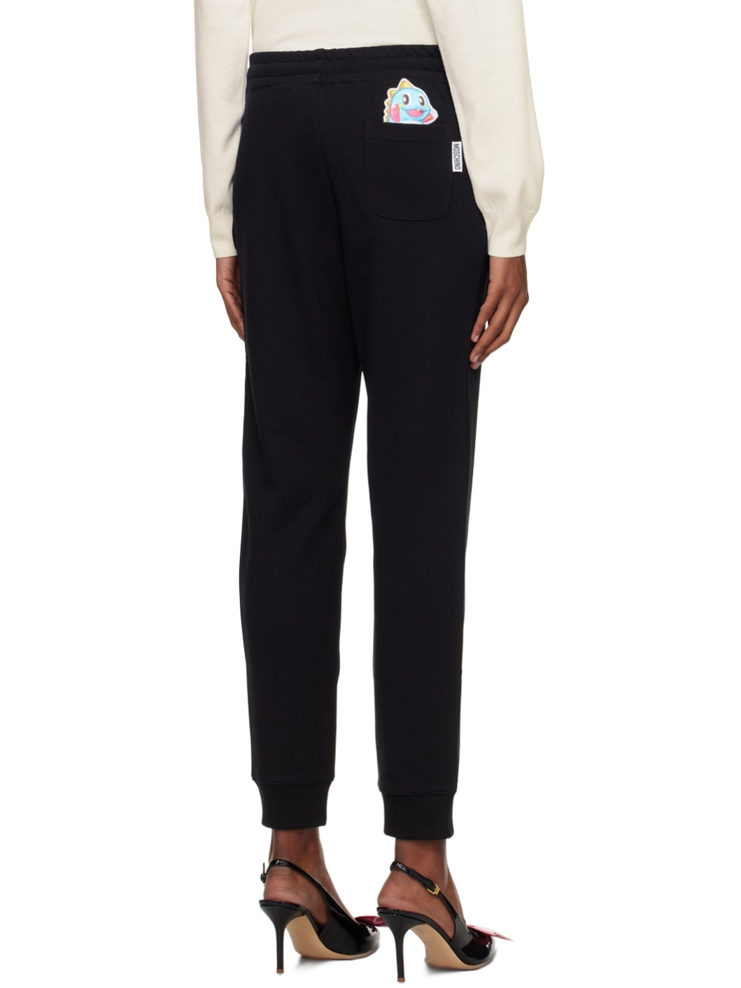 【関税込み】Moschino ブラック Puzzle Bobble ラウンジパンツ Moschino Black Puzzle Bobble Lounge Pants | REVERSIBLE