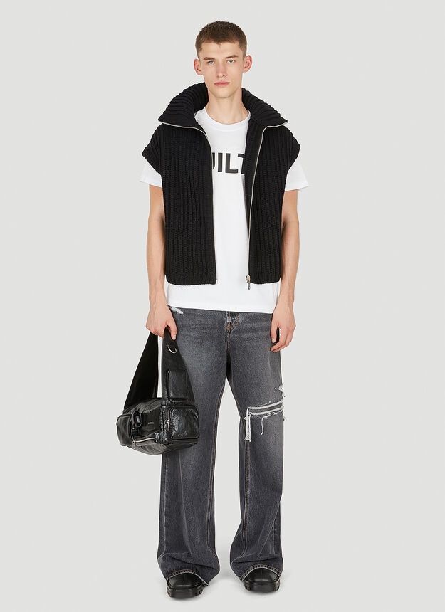 BALENCIAGA Superbusy Small Sling Bag in Black | REVERSIBLE