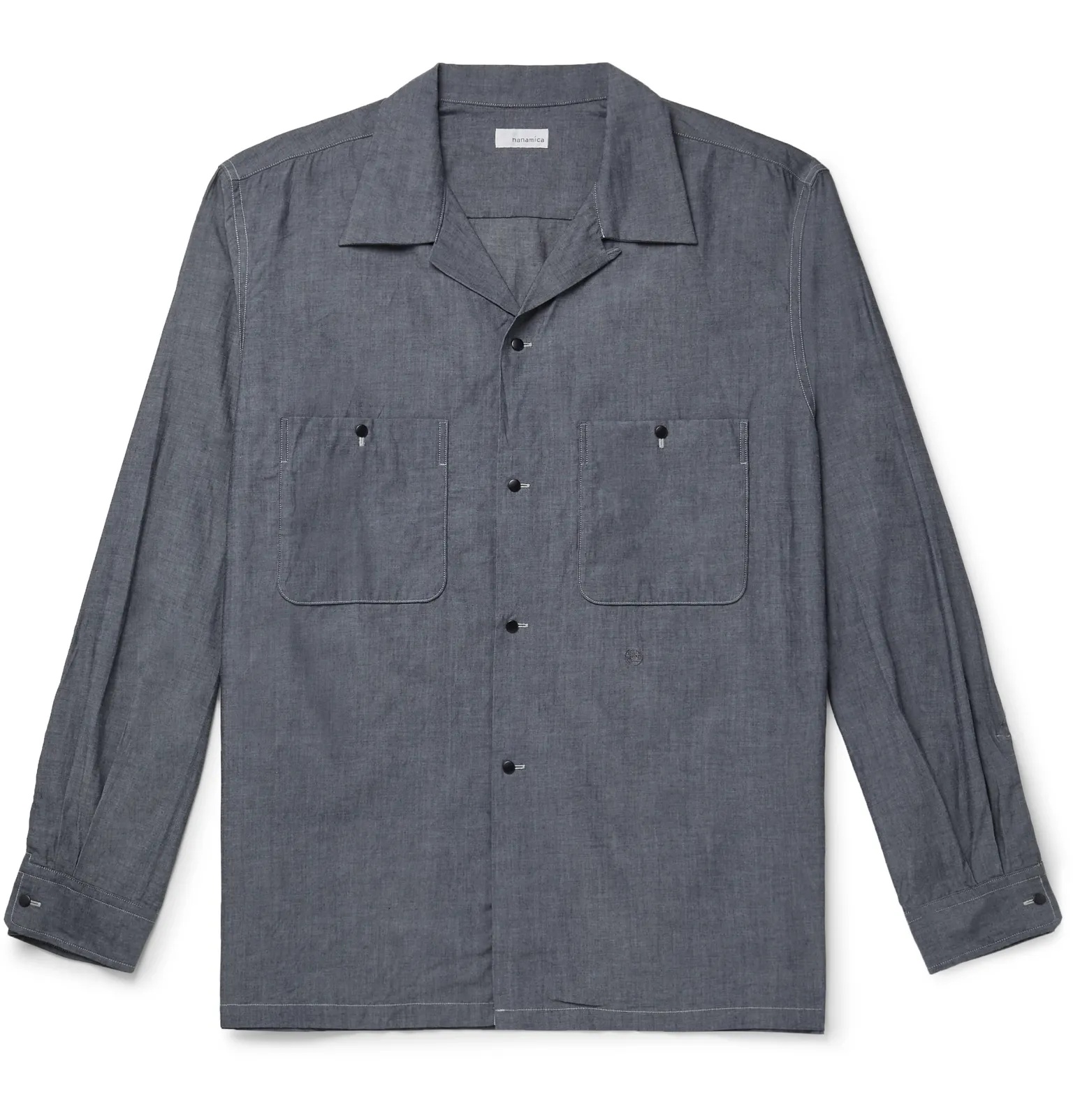 Wind Camp-Collar Lyocell and Cotton-Blend Shirt - 1