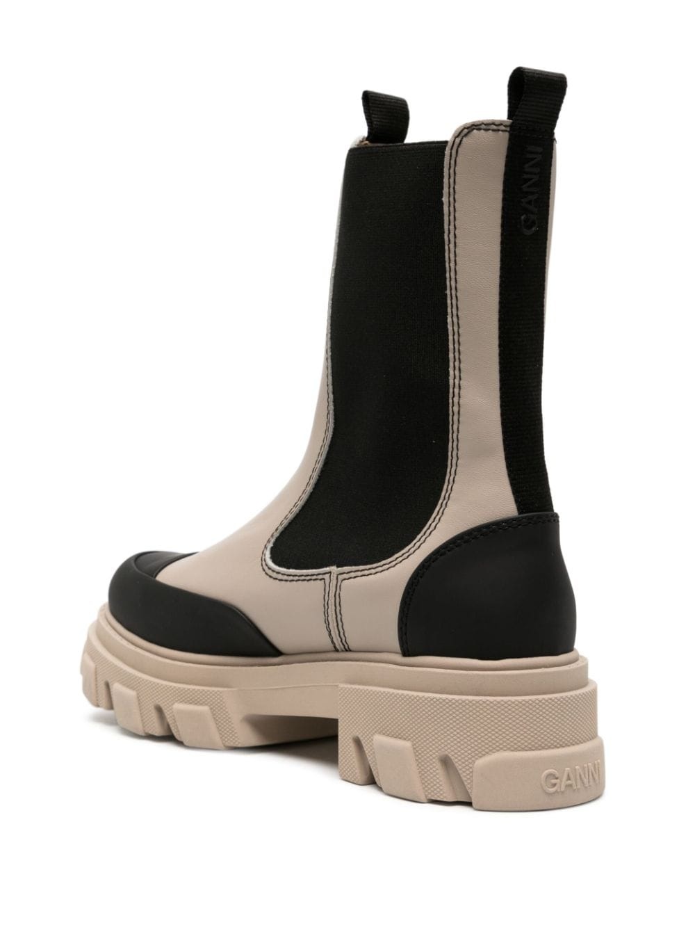 Cleated faux-leather chelsea boots - 3