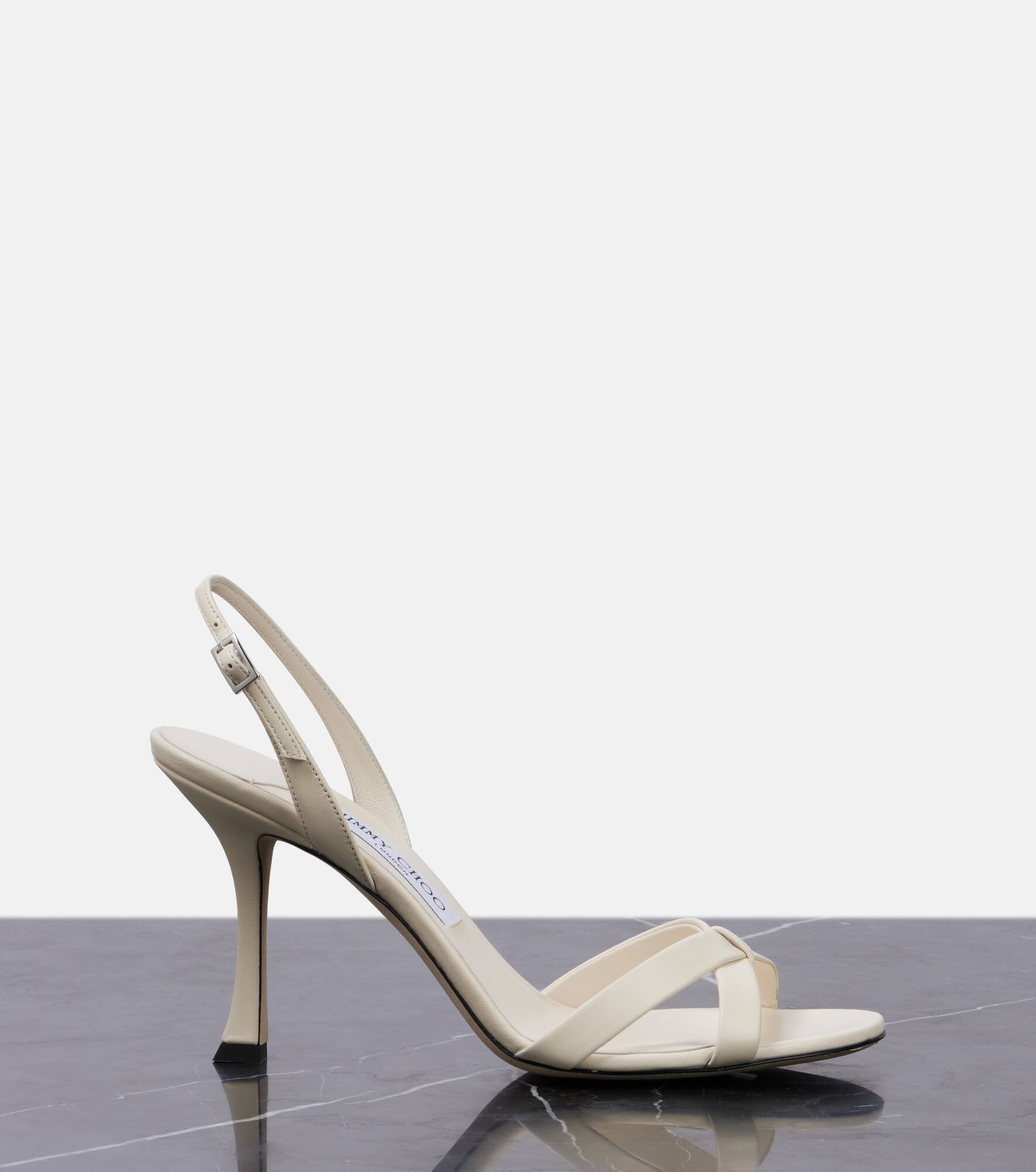 Elsy 90 leather sandals - 4