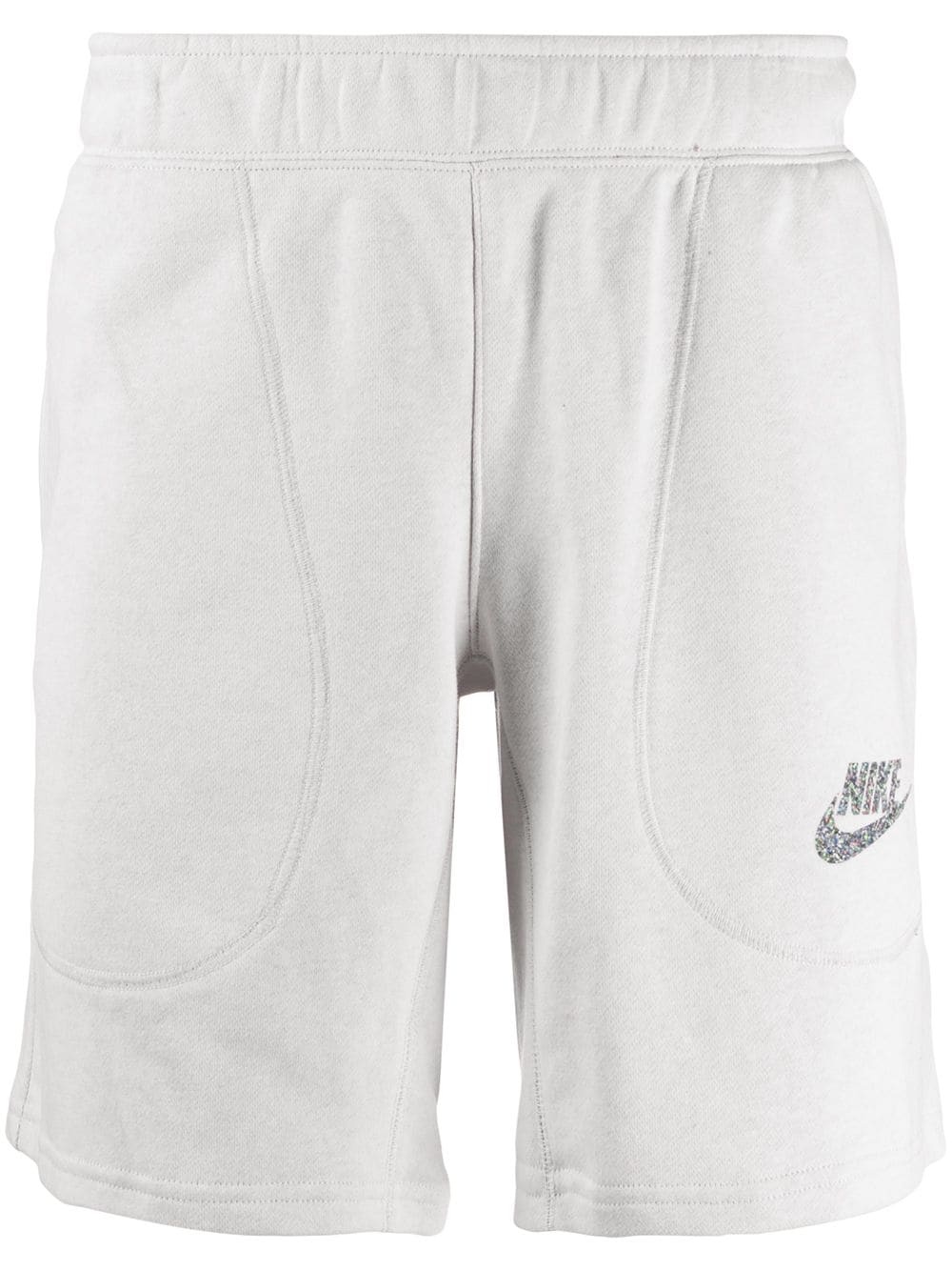 logo print track shorts - 1