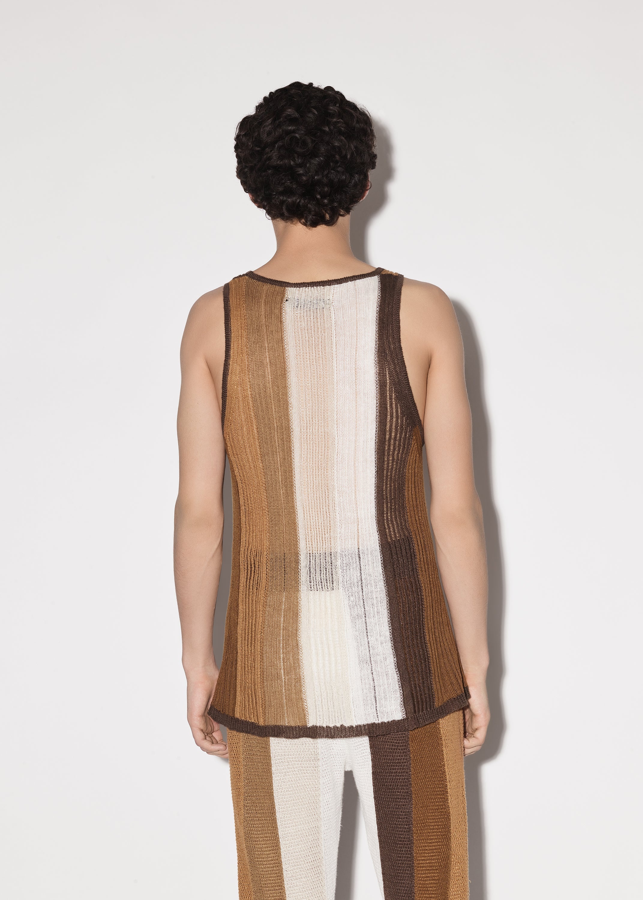 LINEN STRIPE TANK - 4