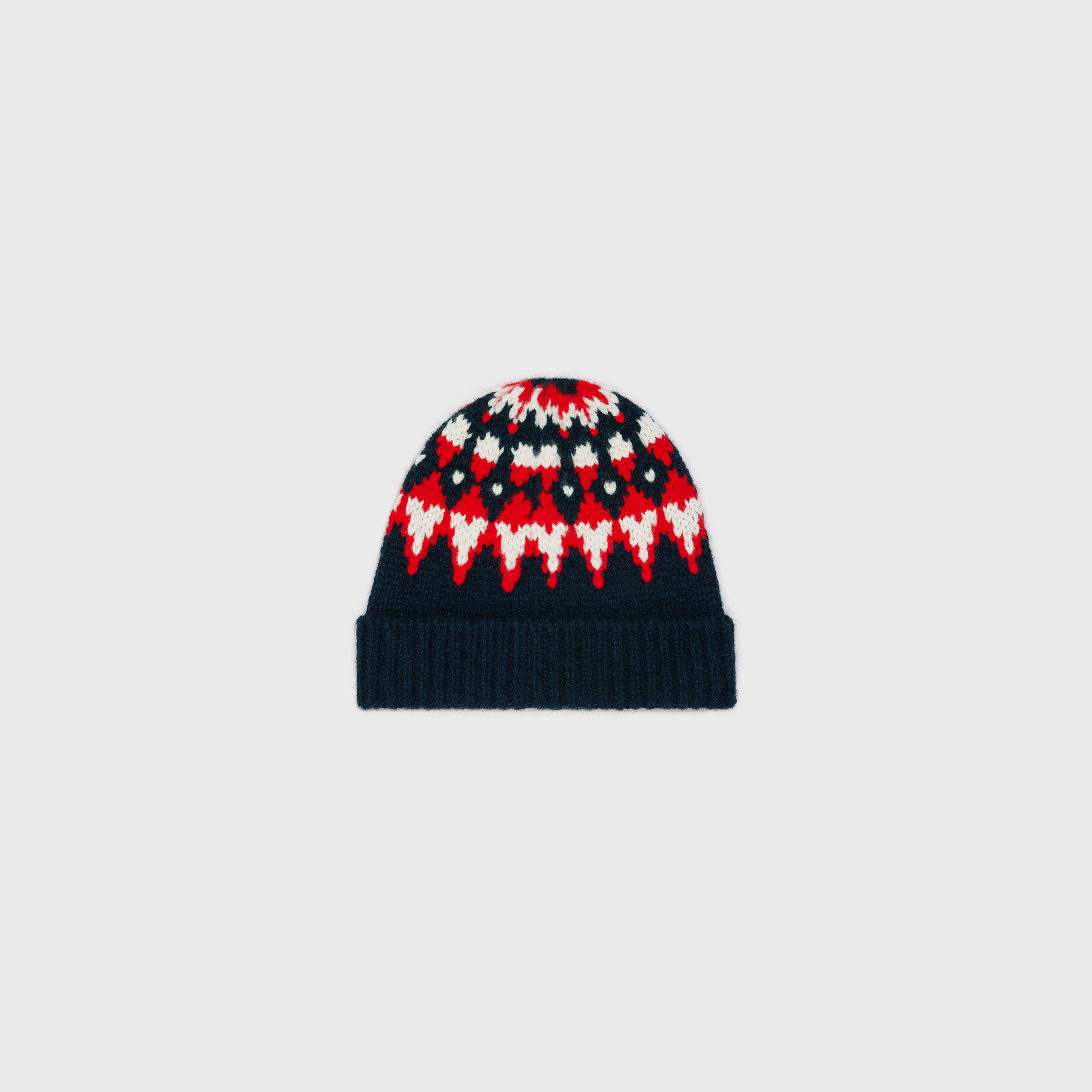 CLOCHE BUCKET HAT IN FAIR ISLE CASHMERE - 2