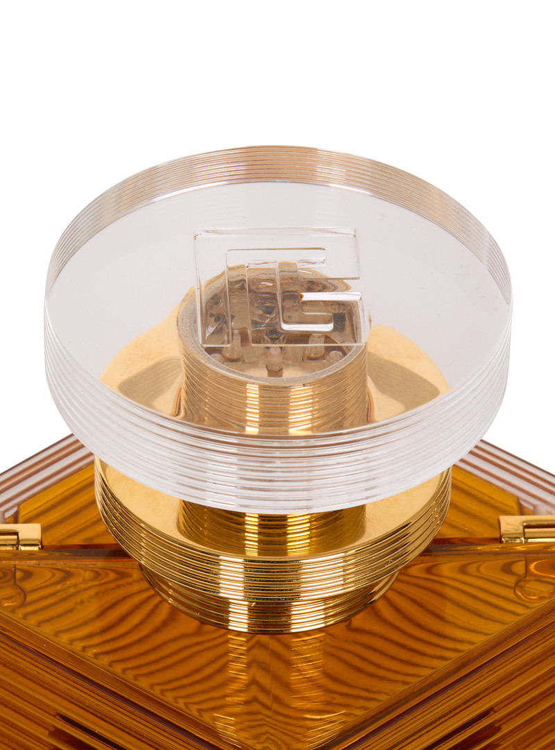 Perfume minaudière in resin and brass 7