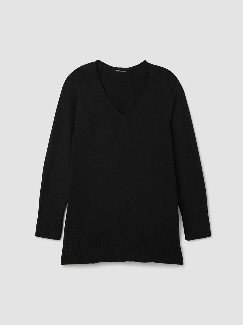 Peruvian Cotton Blend V-Neck Top 1