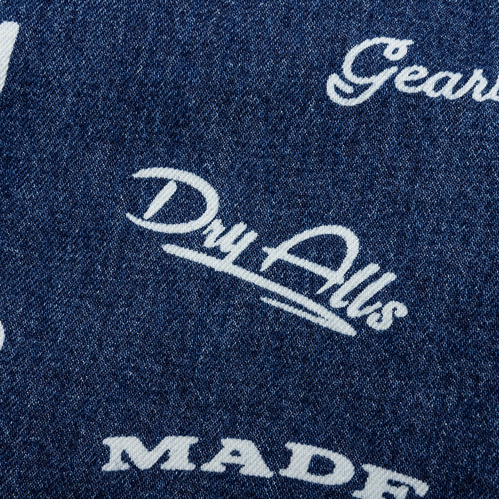 PRINTED DENIM COVERALL JACKET - INDIGO - 6