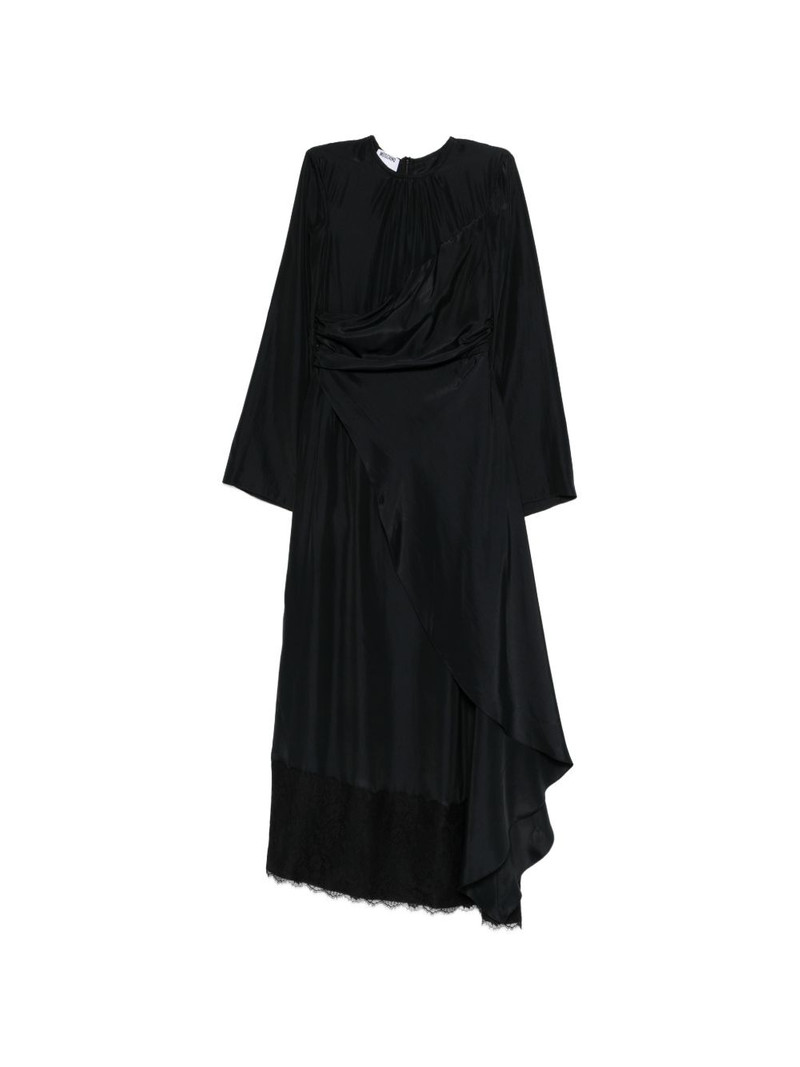 lace-detail asymmetric-hem maxi dress 1