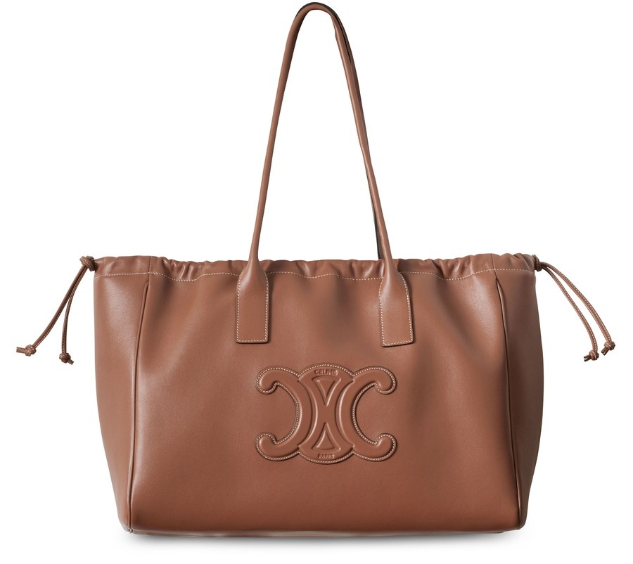 CELINE Cabas Drawstring Cuir Triomphe In Smooth Calfskin