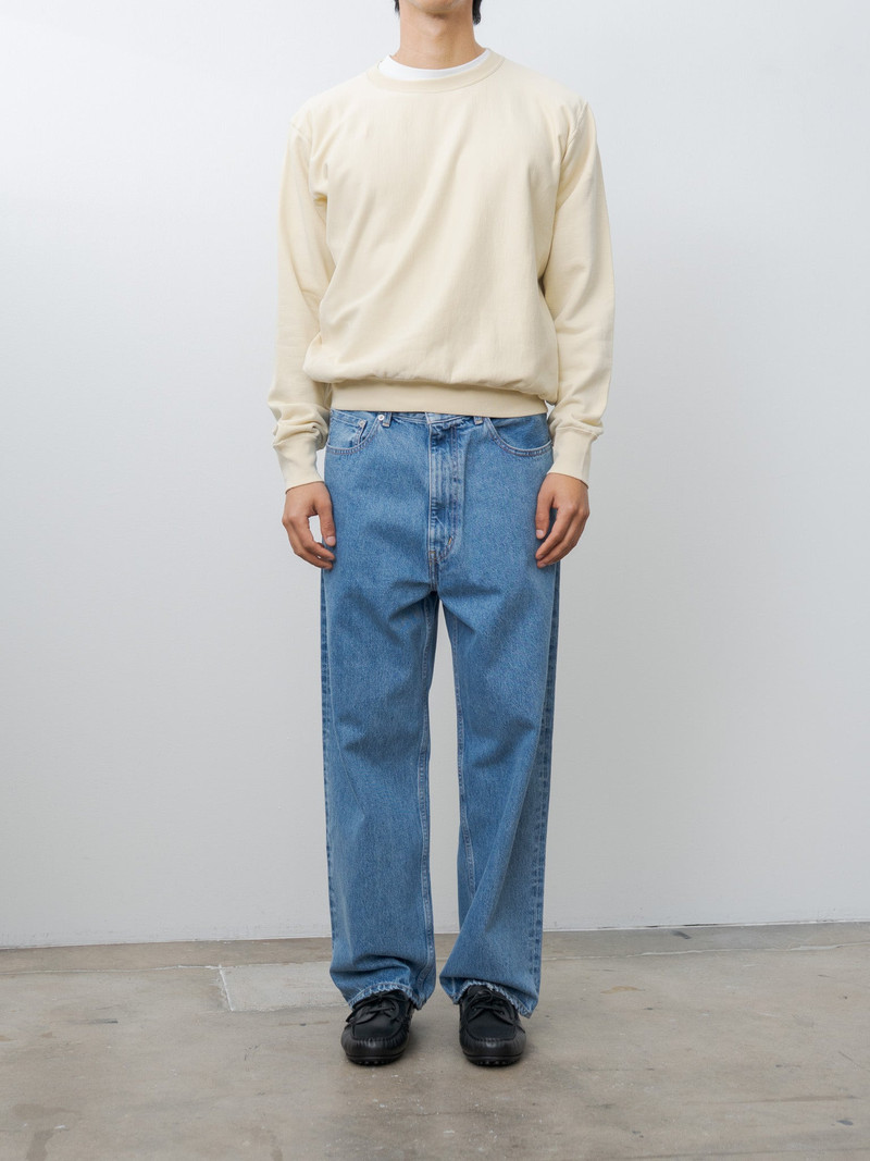 AURALEE Elastic High Gauge Sweat P/O - Ivory Beige outlook