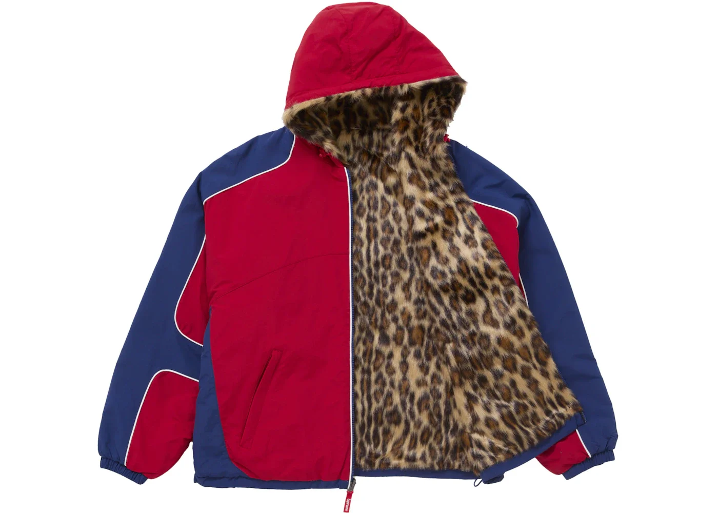 Supreme Supreme Faux Fur Reversible Hooded Track Jacket Red