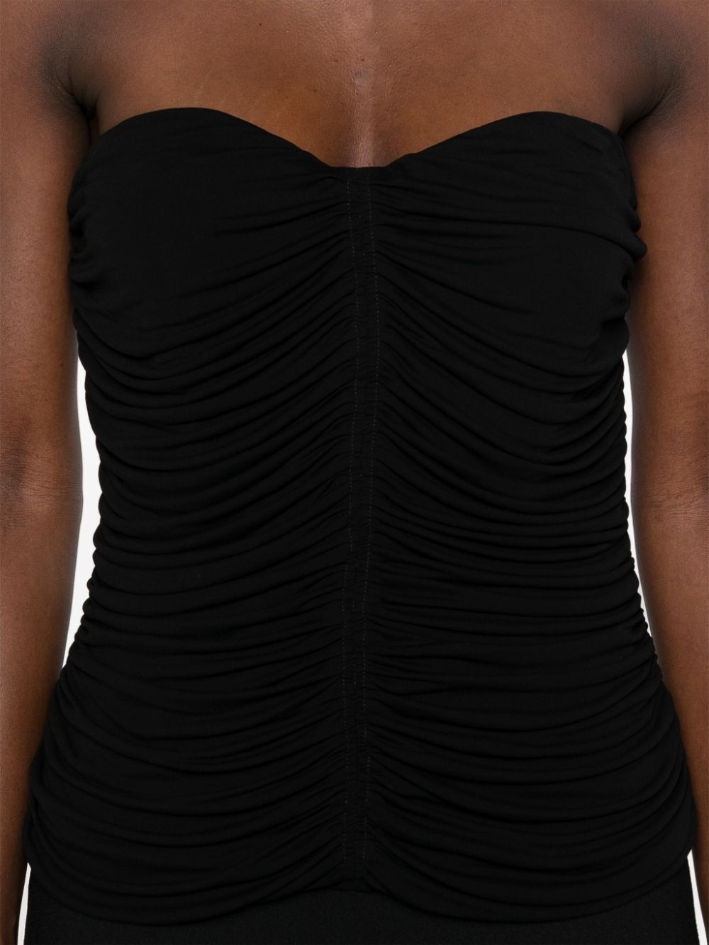 ruched strapless top - 5