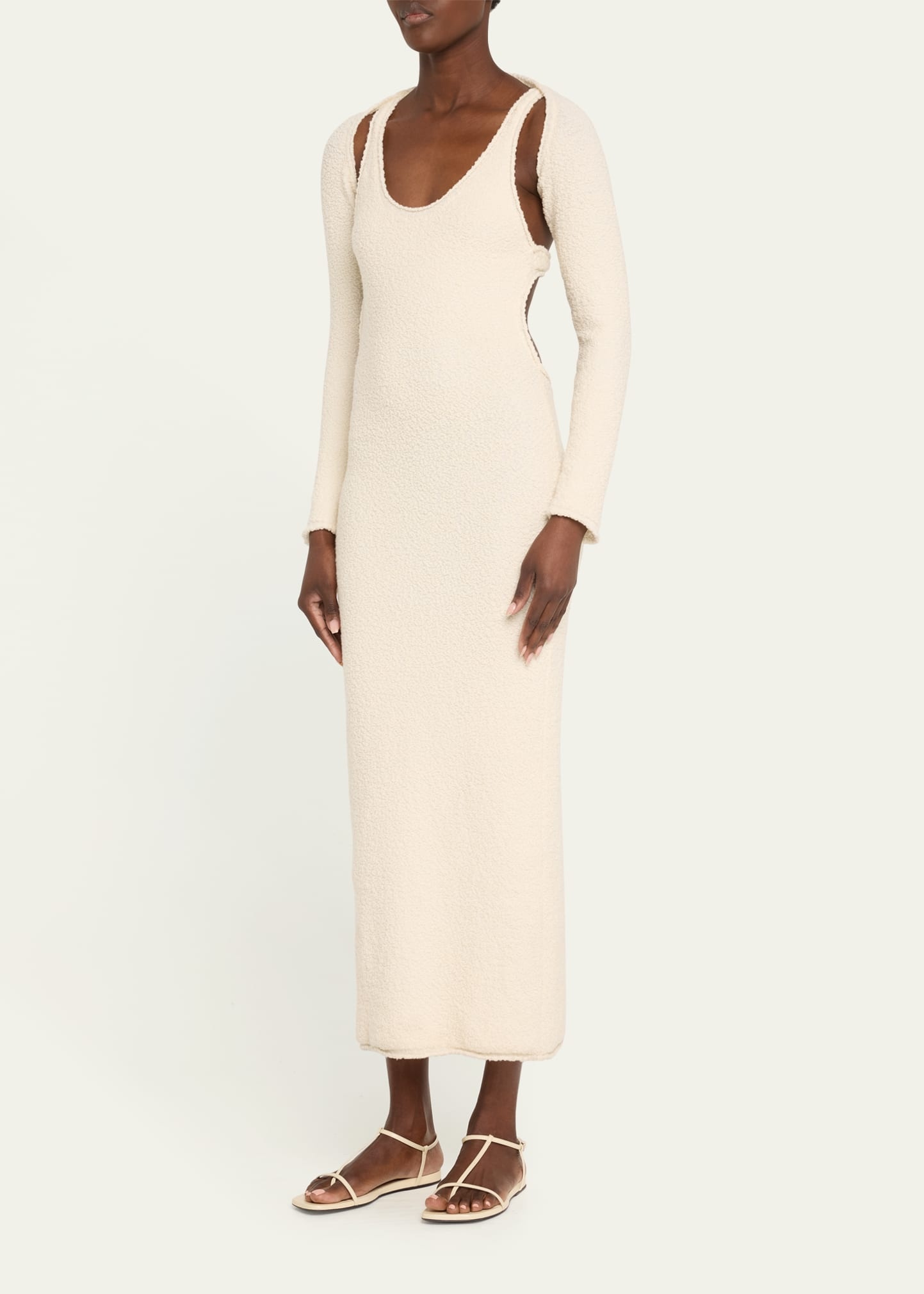 Pebble Cutout Merino Wool Dress - 4