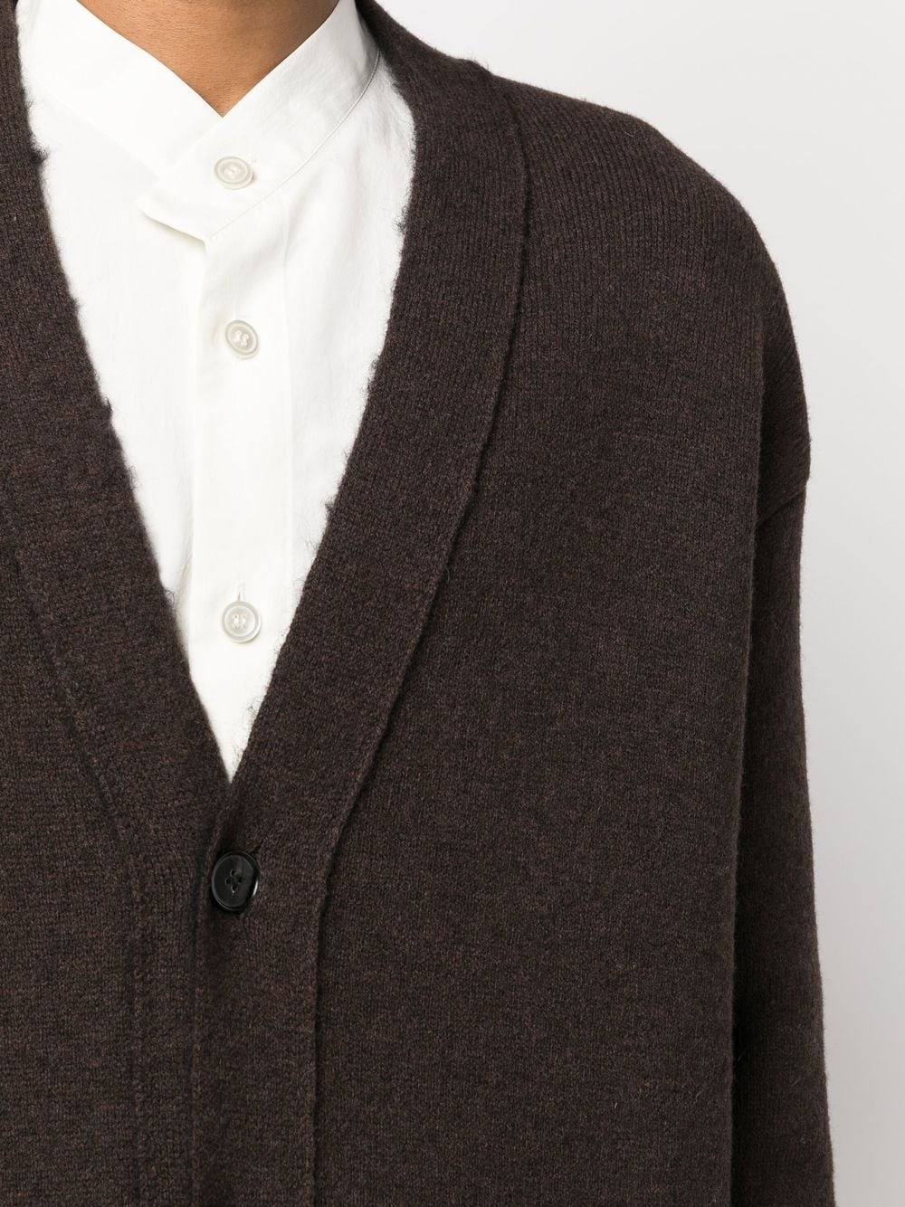 oversize V-neck cardigan - 5