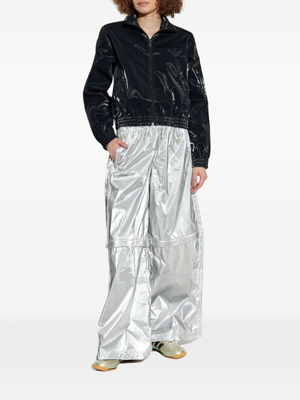 side-stripe layered trousers - 2