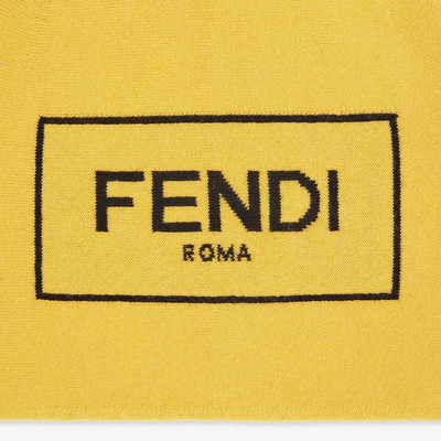 FENDI Yellow wool and cashmere hat outlook