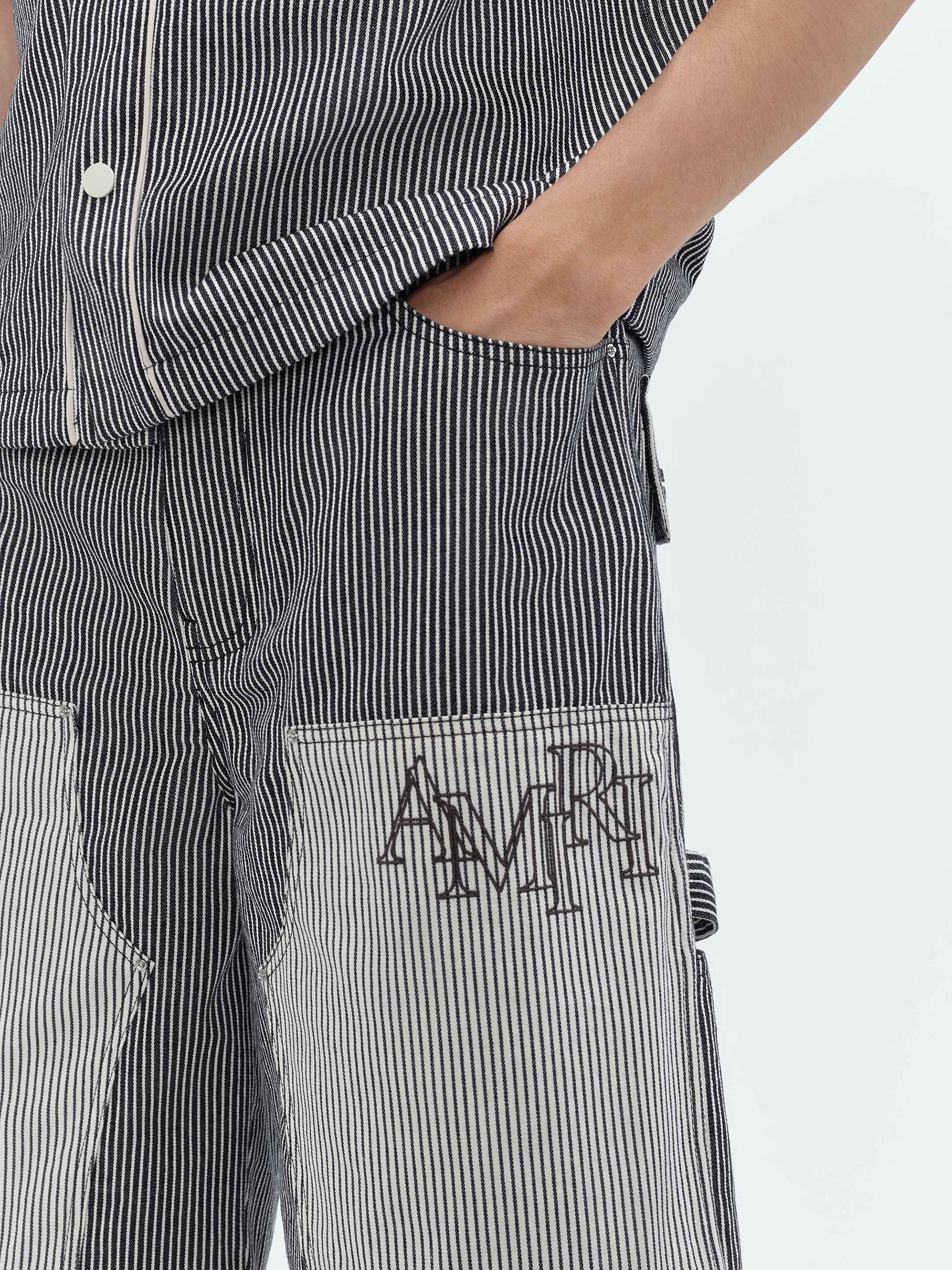 STRIPED DENIM CARPENTER SHORT - 7