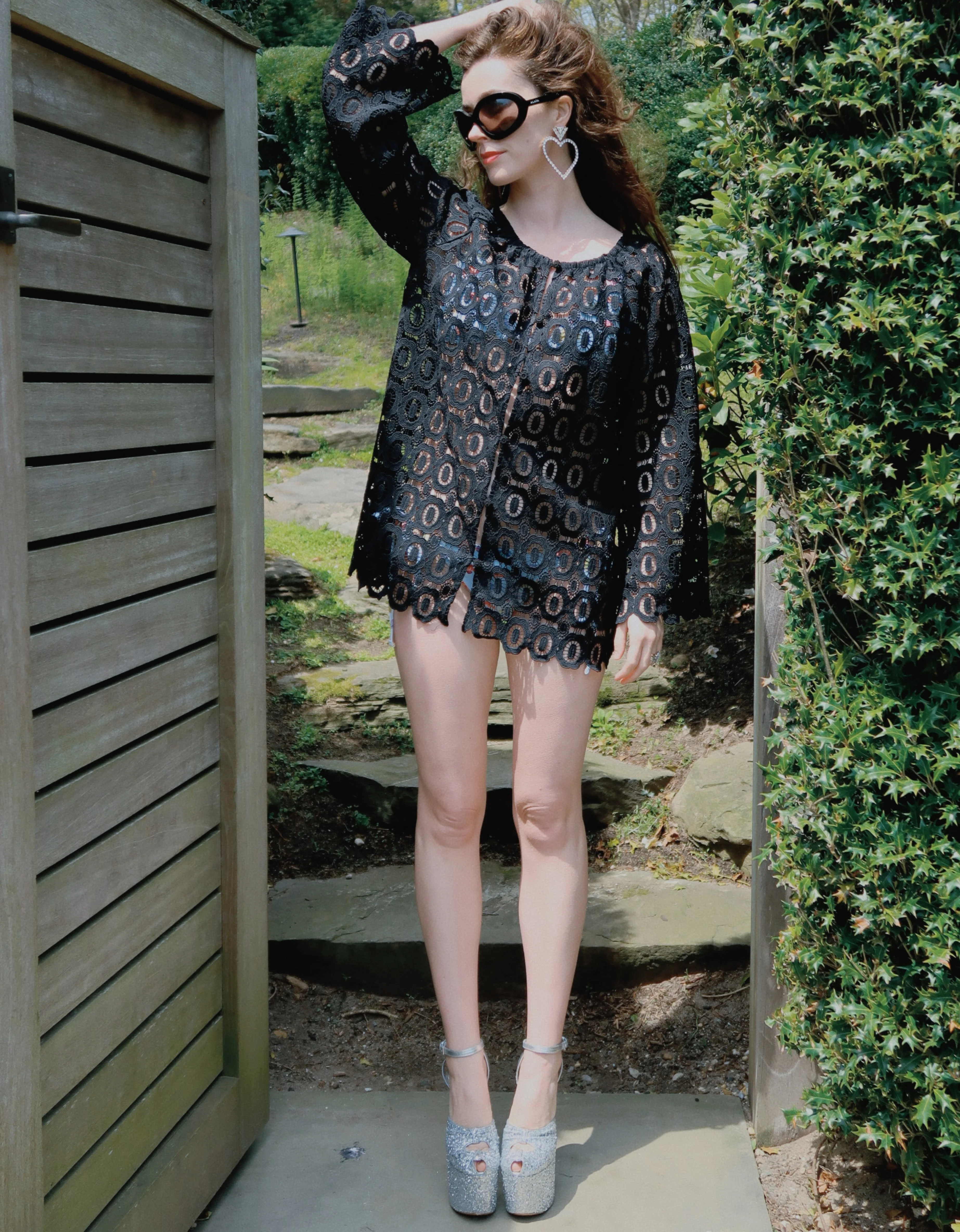 The Enella Tunic - Black Broderie - 1