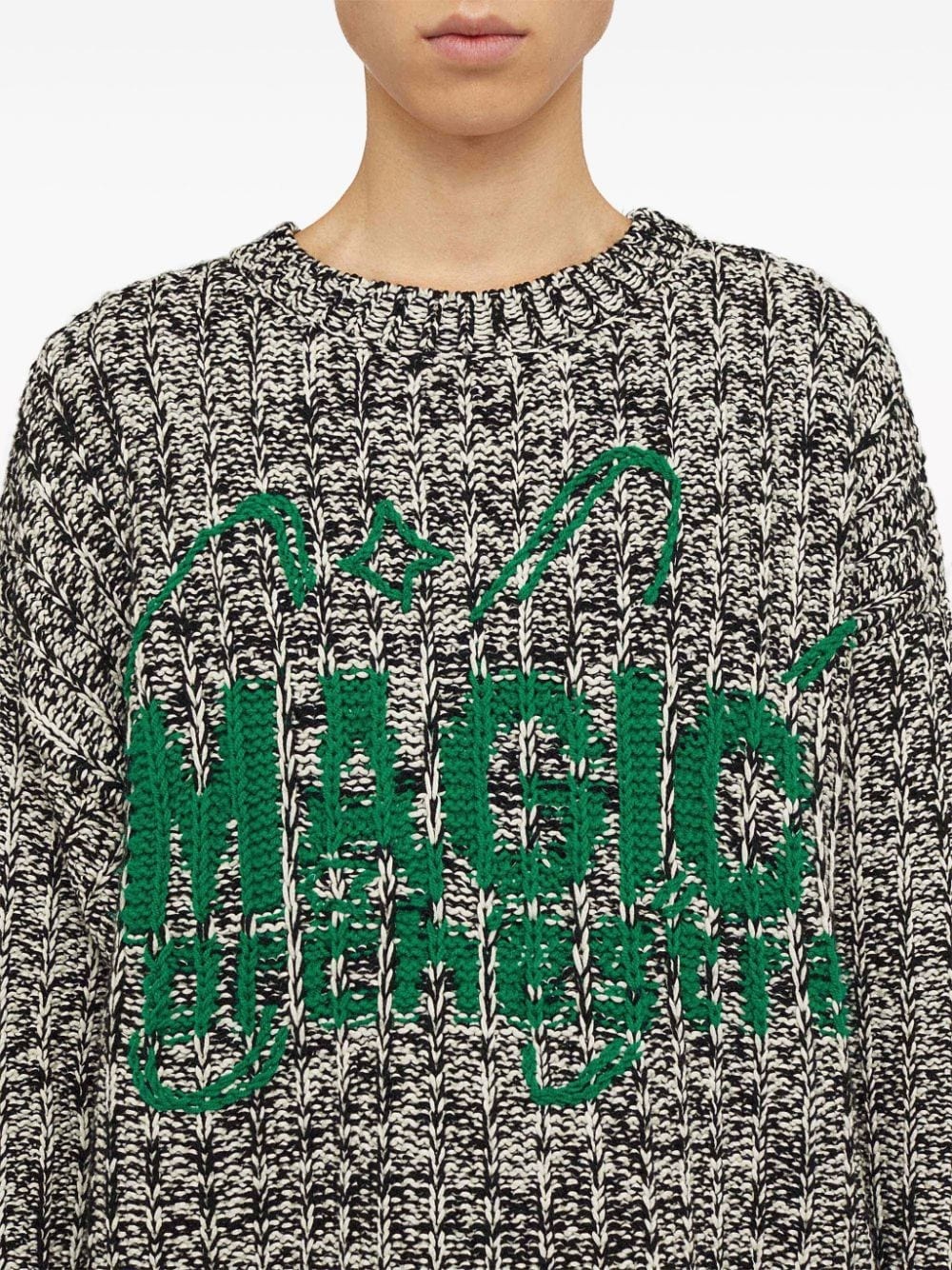 jacquard wool blend jumper - 3