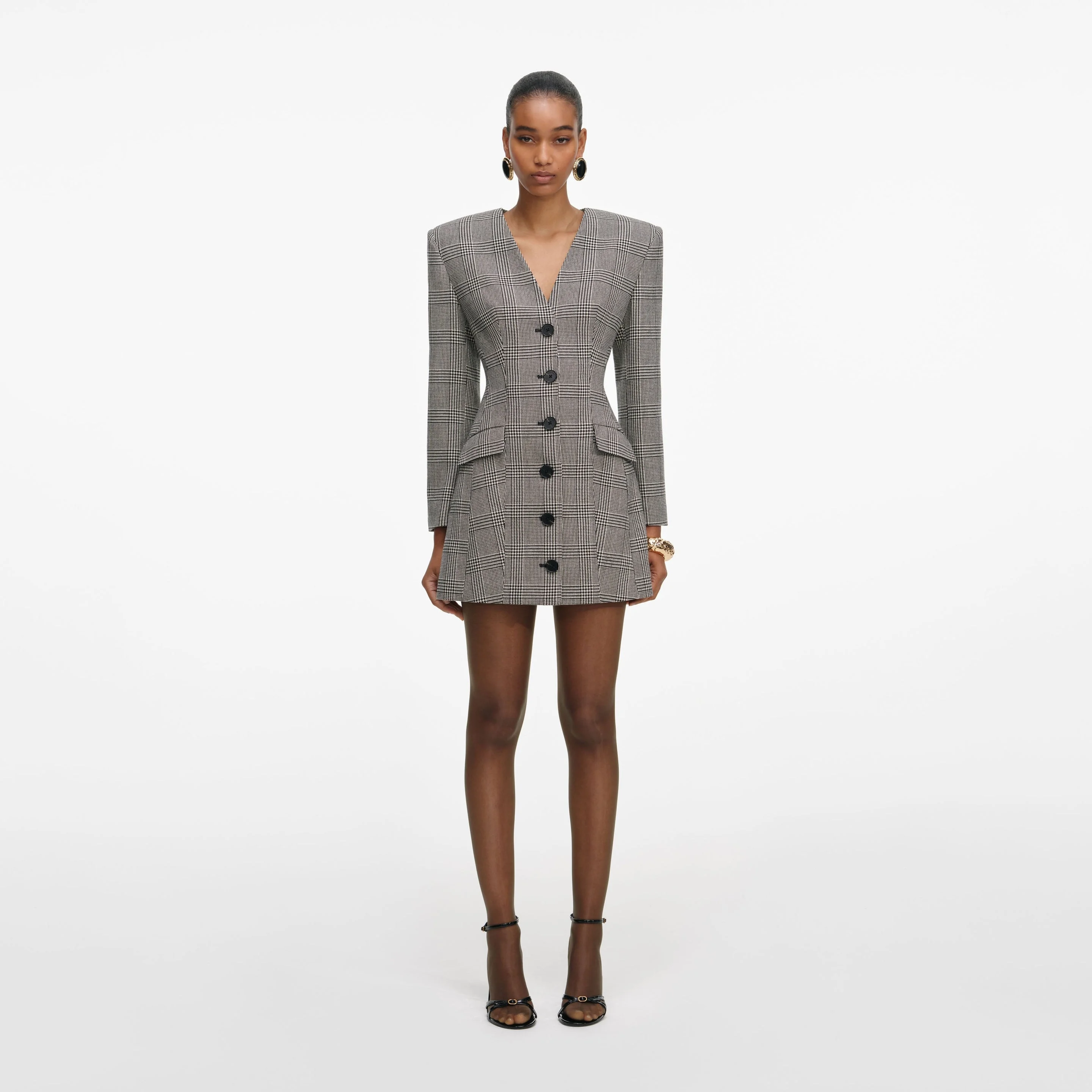 Check Blazer Mini Dress - 1