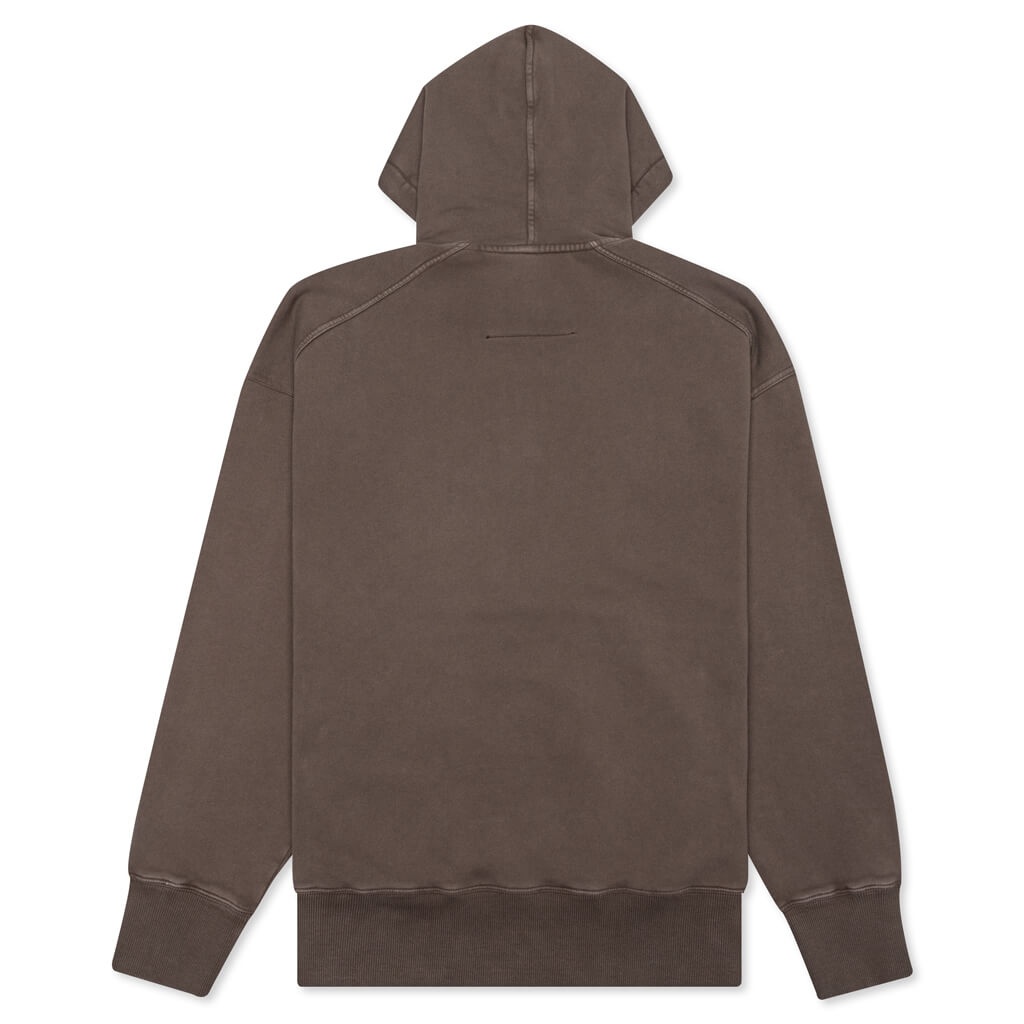 GIVENCHY BARBED WIRE TUFTING WASHED HOODIE - CHOCOLATE - 2