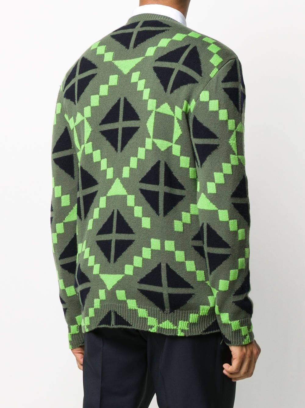 geometric print jumper - 4