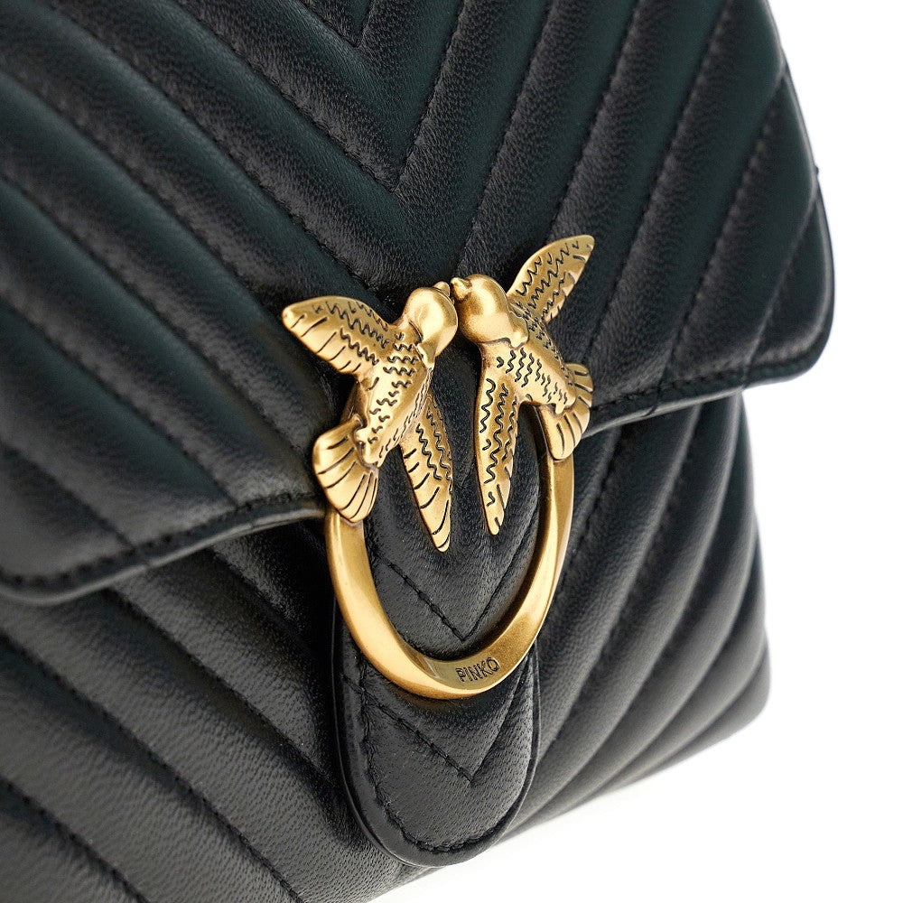 CHEVRON NAPPA LEATHER MINI LOVE LADY PUFF BAG - 4