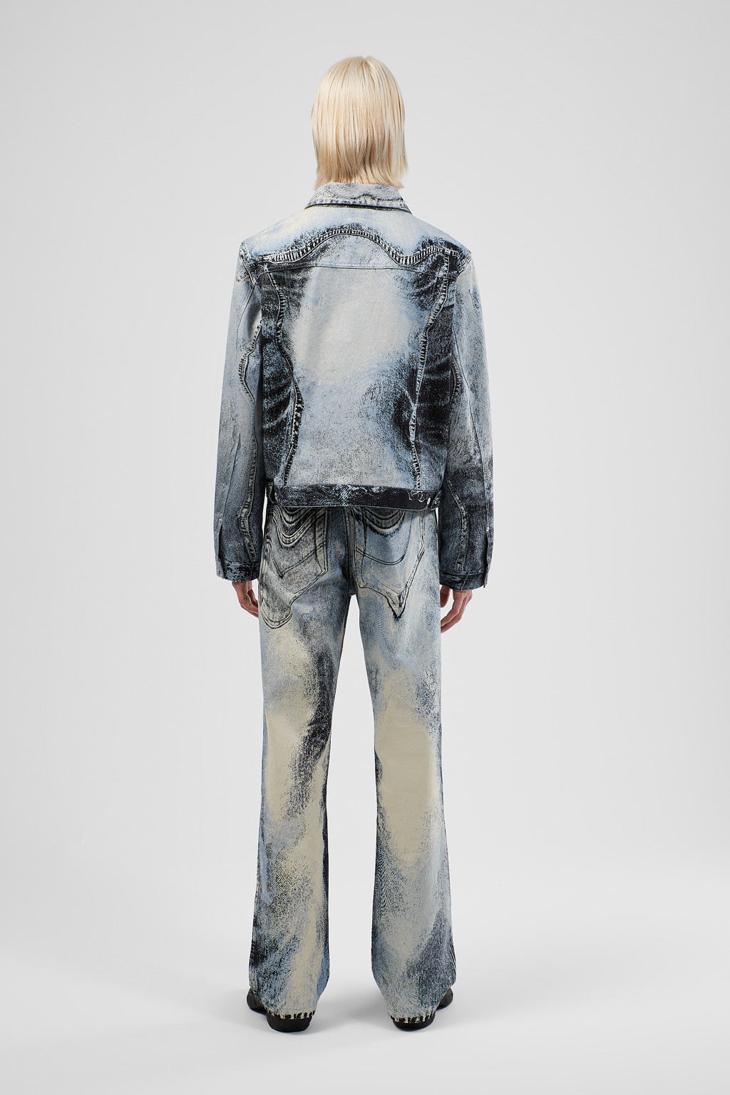 Blue-Black Denim Jacket - 5