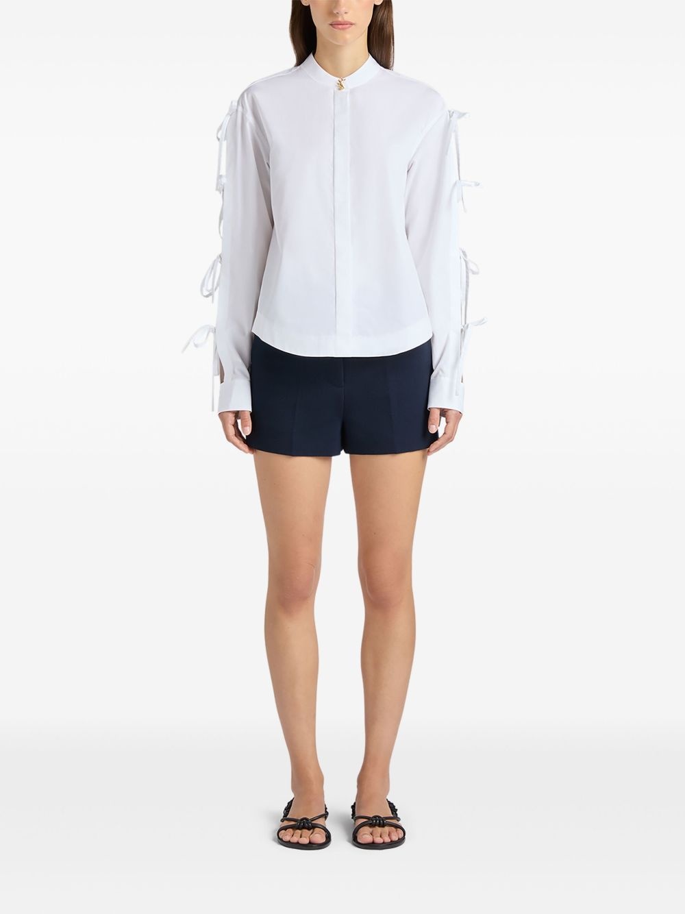 ribbon-detailing shirt - 2